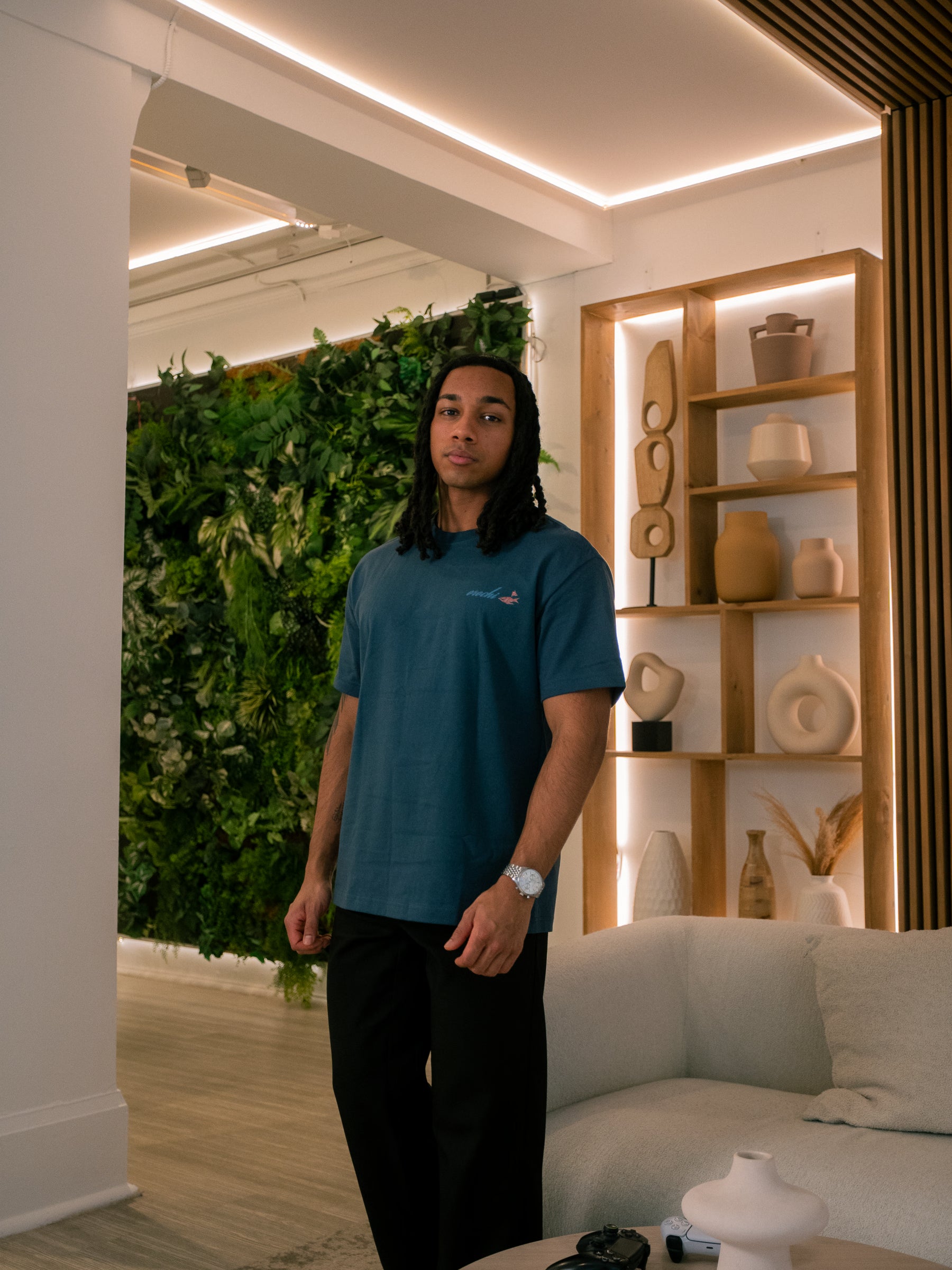 Flow of Water Box Tee - Slate