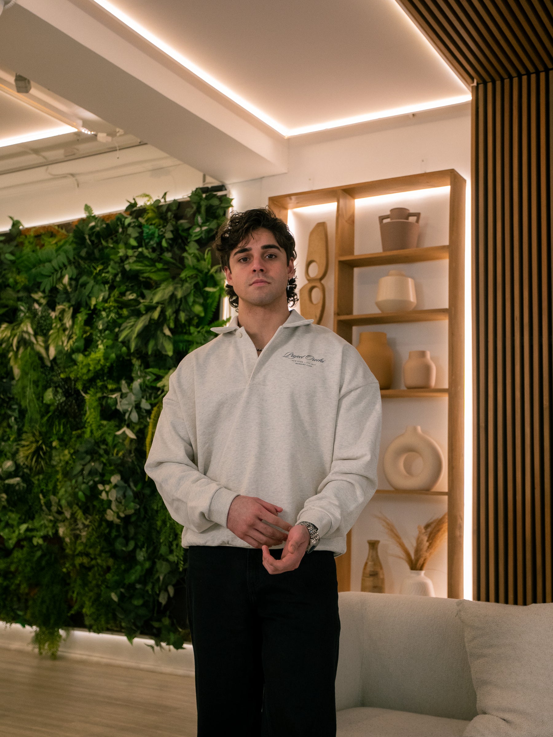 Members Club Polo Sweatershirt - Oat