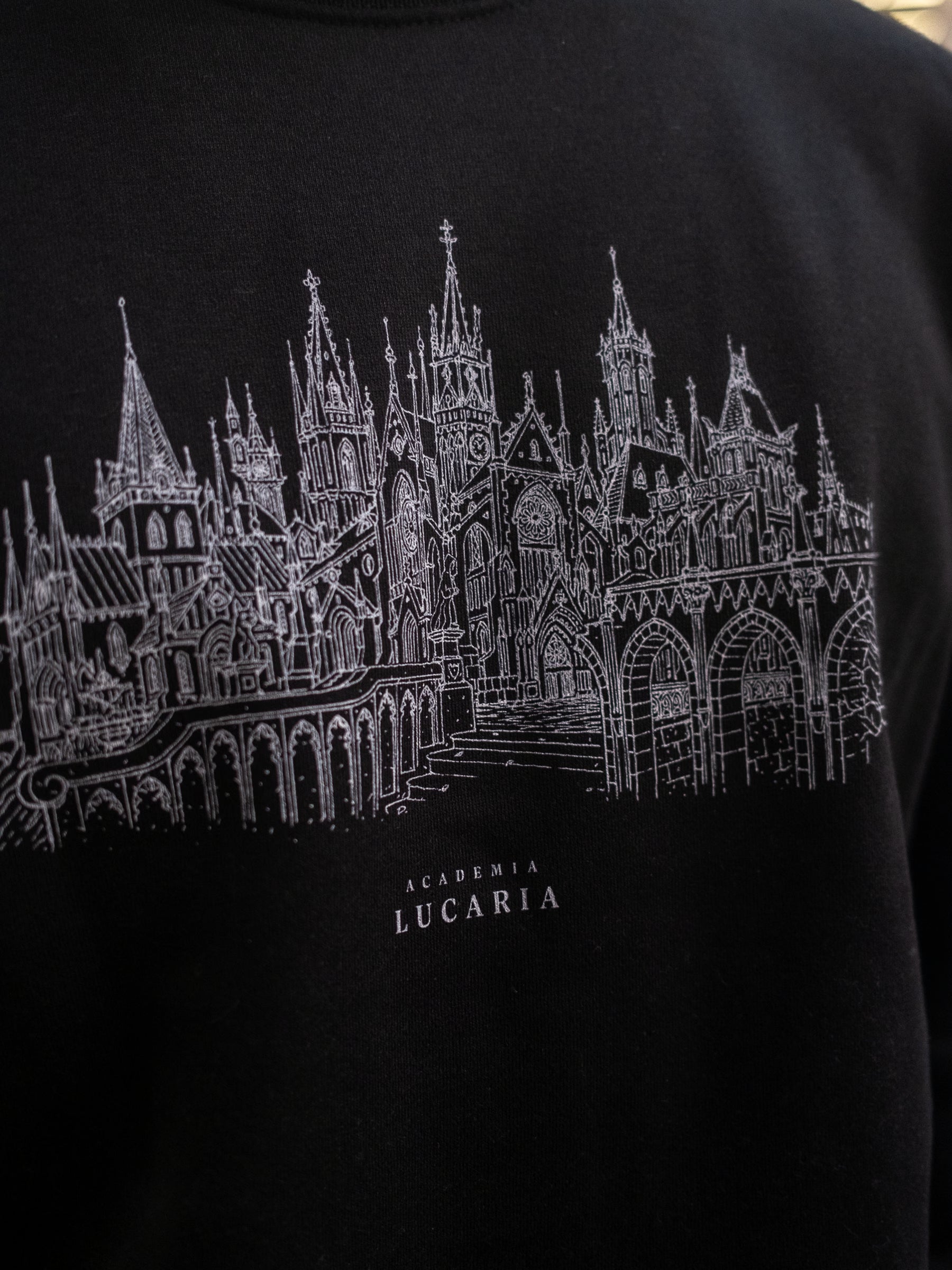 Academia Box Crewneck - Black