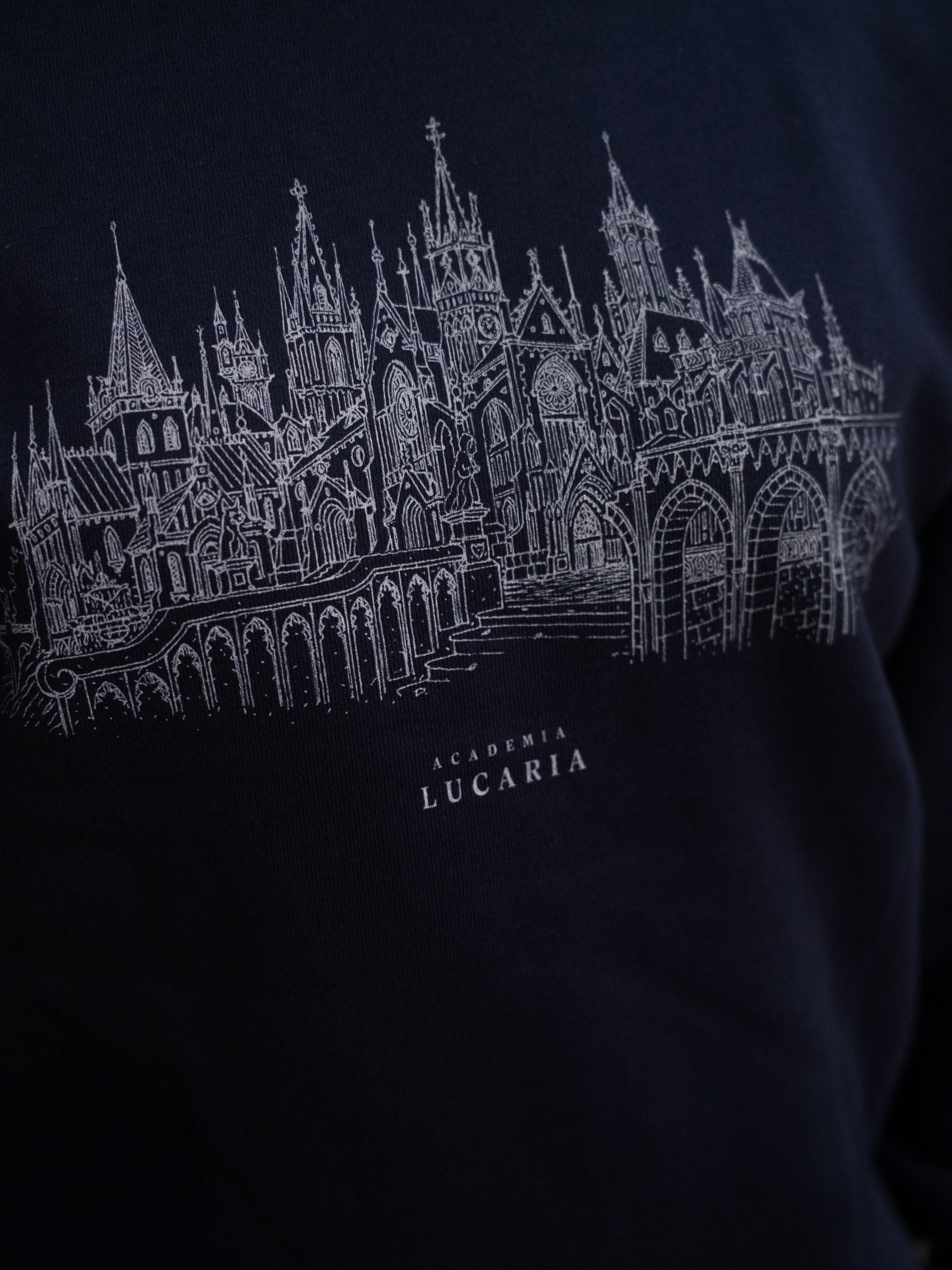 Academia Box Crewneck - Navy
