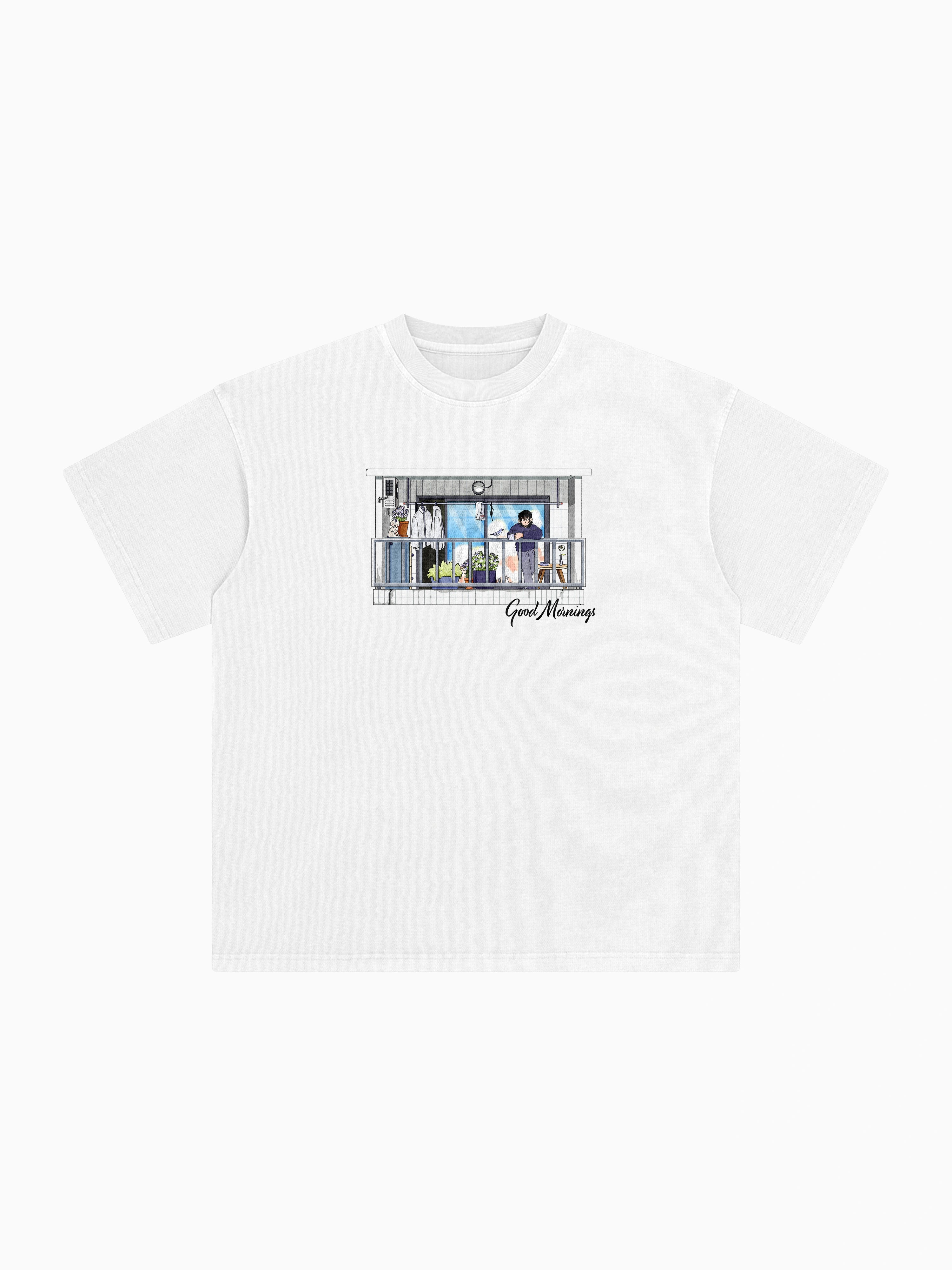 Balcony Box Tee - White