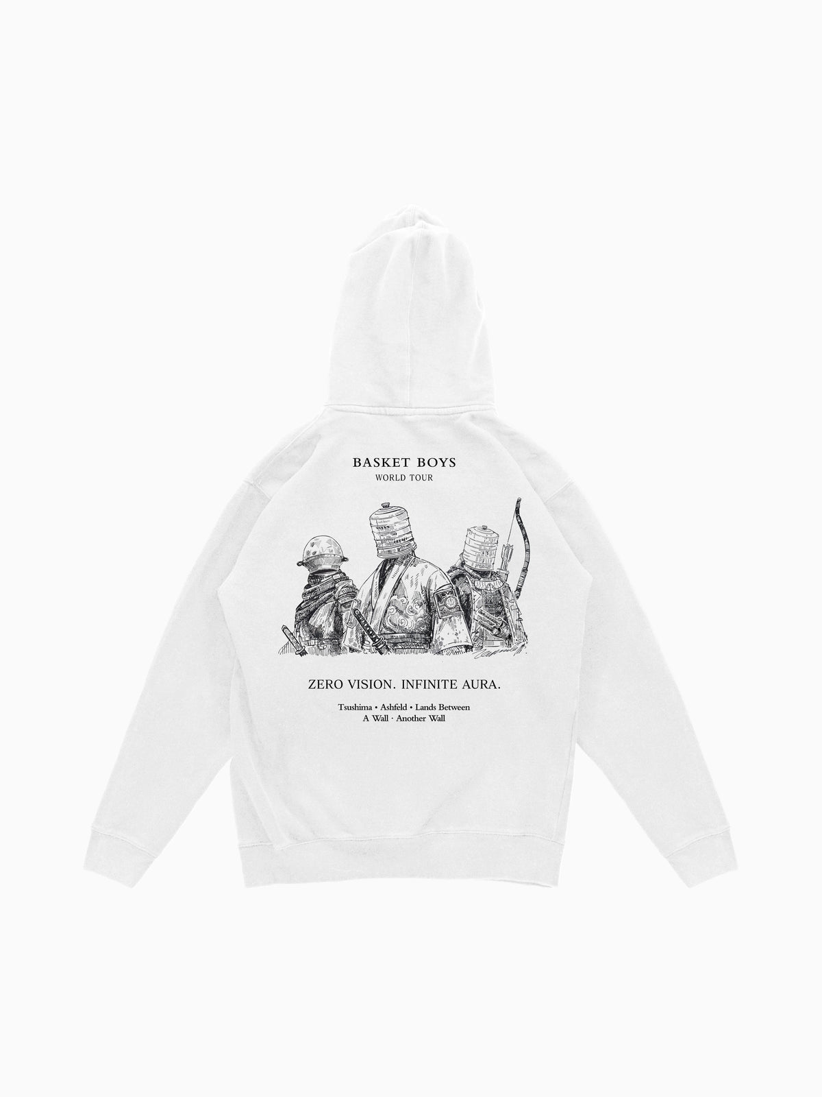 Basket Boys Hoodie - White (back mockup)
