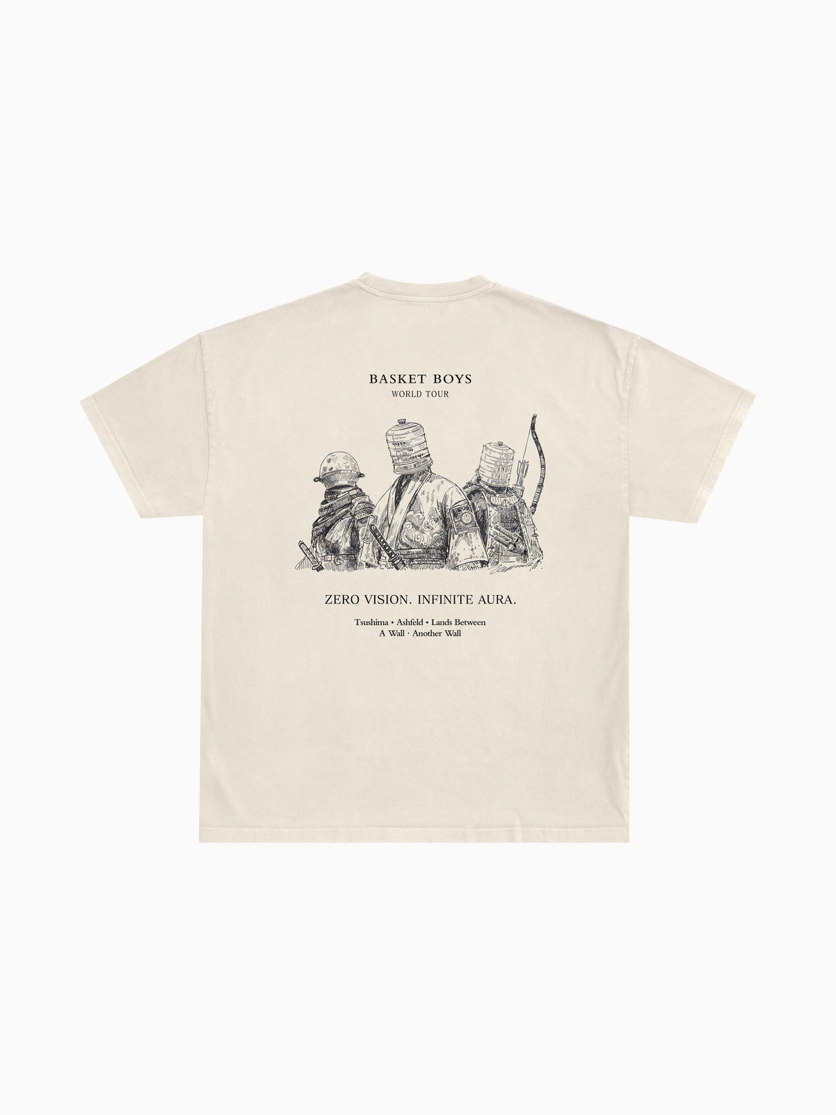 Basket Boys Tee - Natural (back mockup)