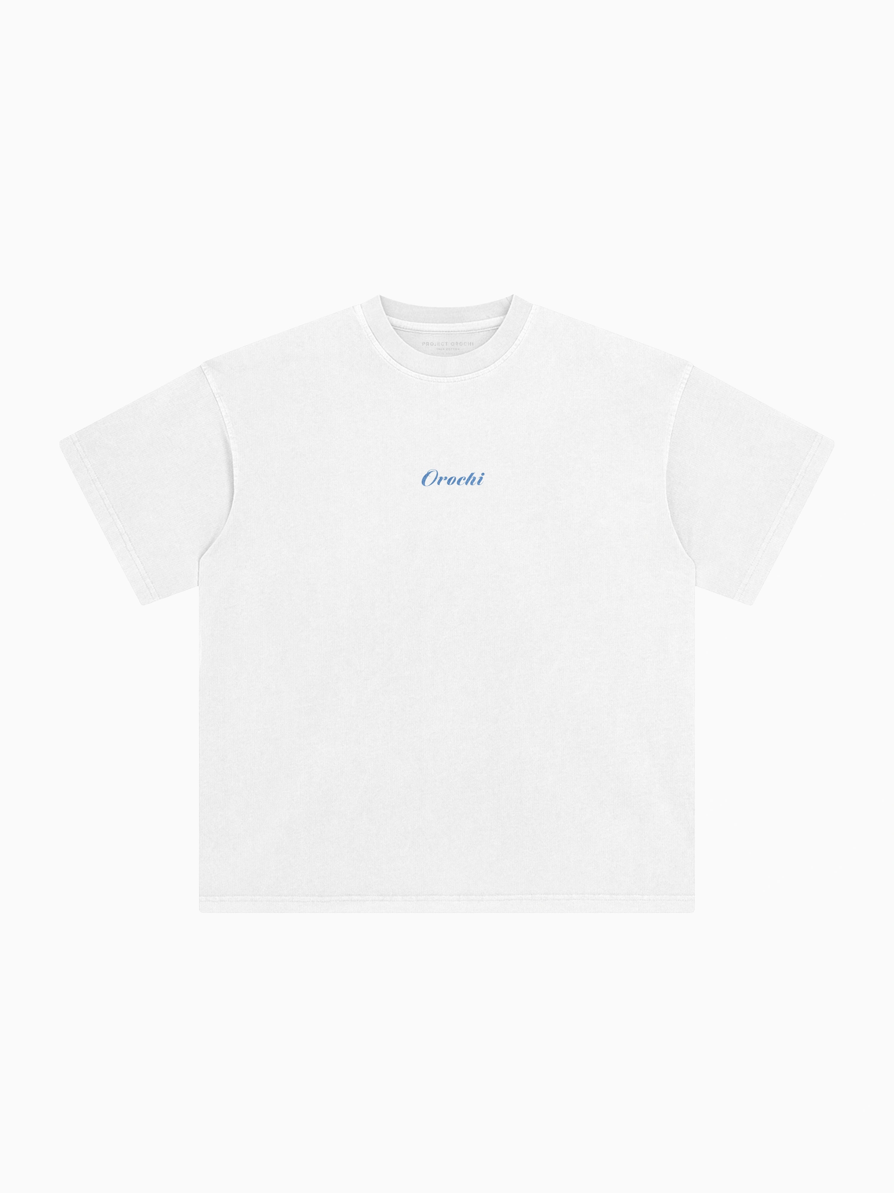 Blue Moon Flowers Box Tee - White
