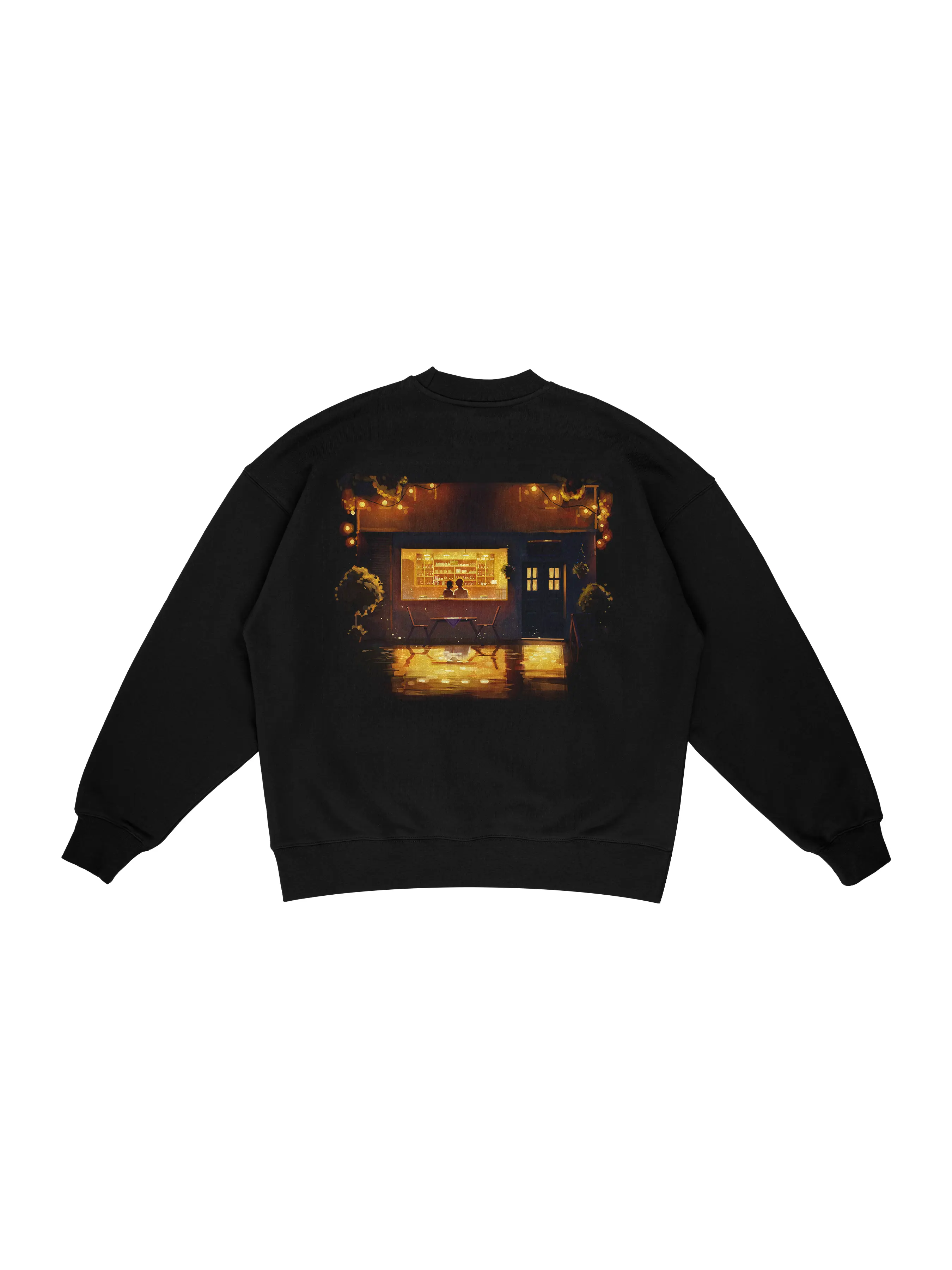 Cafe Box Crewneck - Black