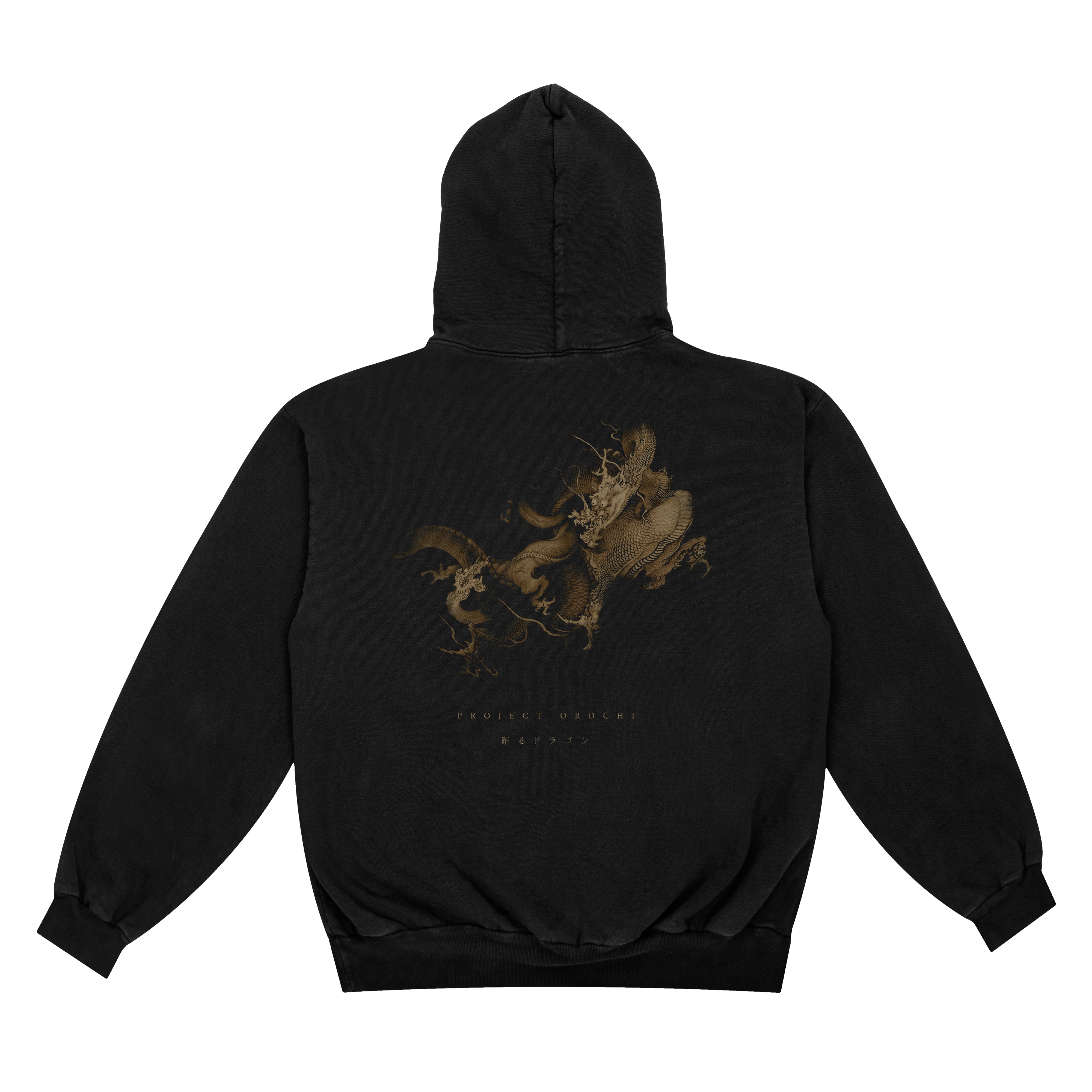 Dancing Dragons Box Hoodie - Black