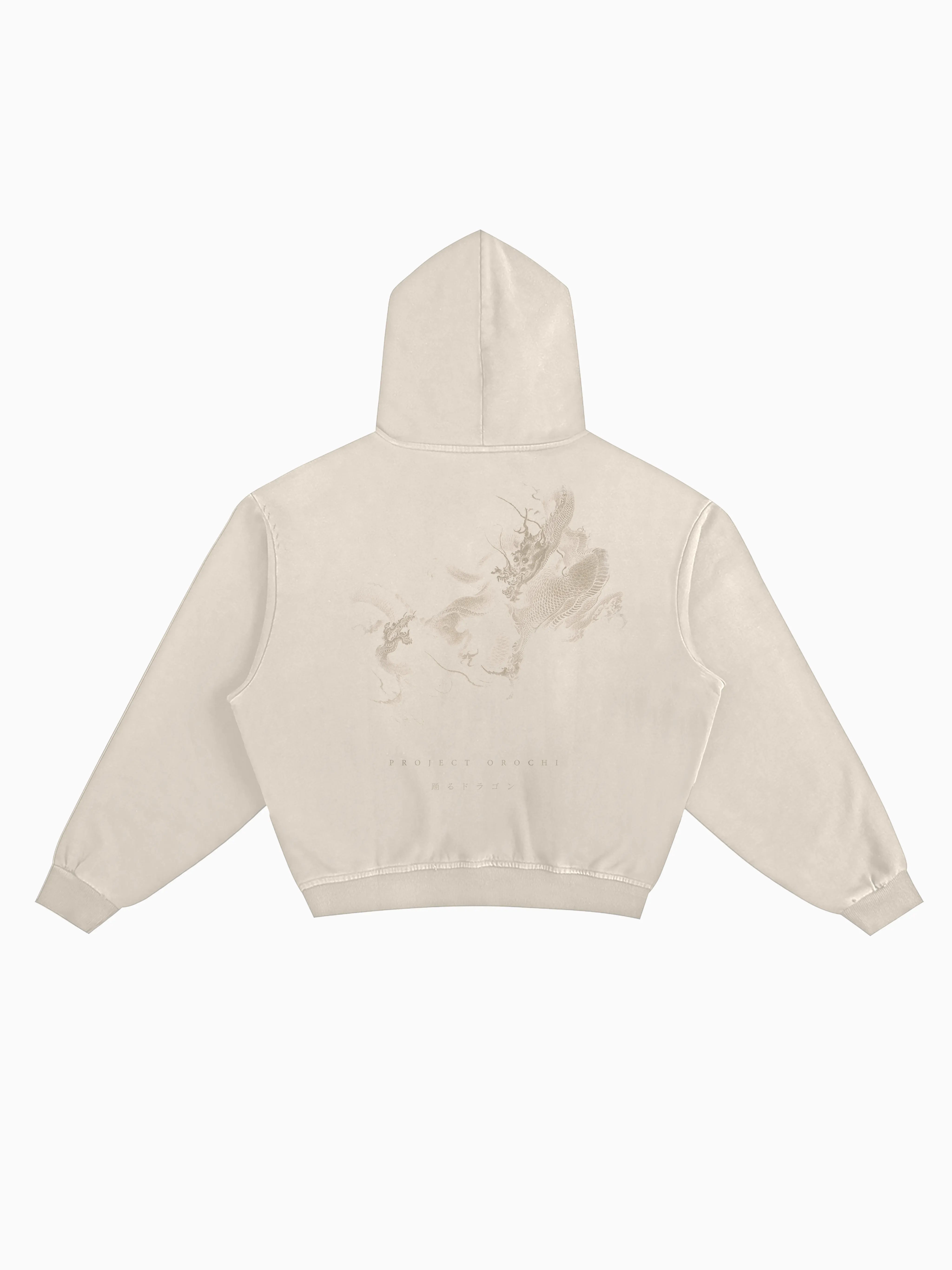Dancing Dragons Box Hoodie - Dust
