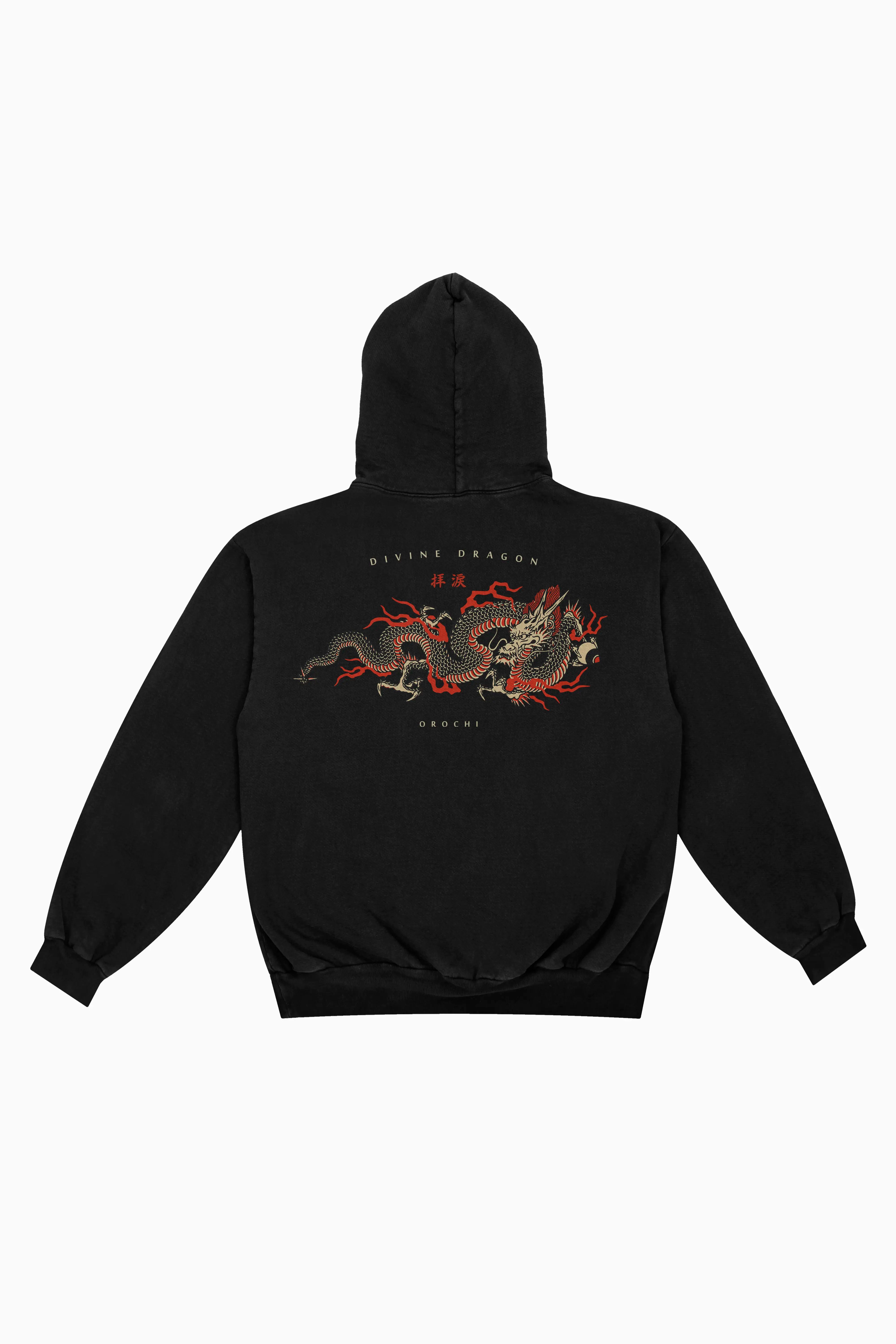 Divine Dragon Box Hoodie - Black