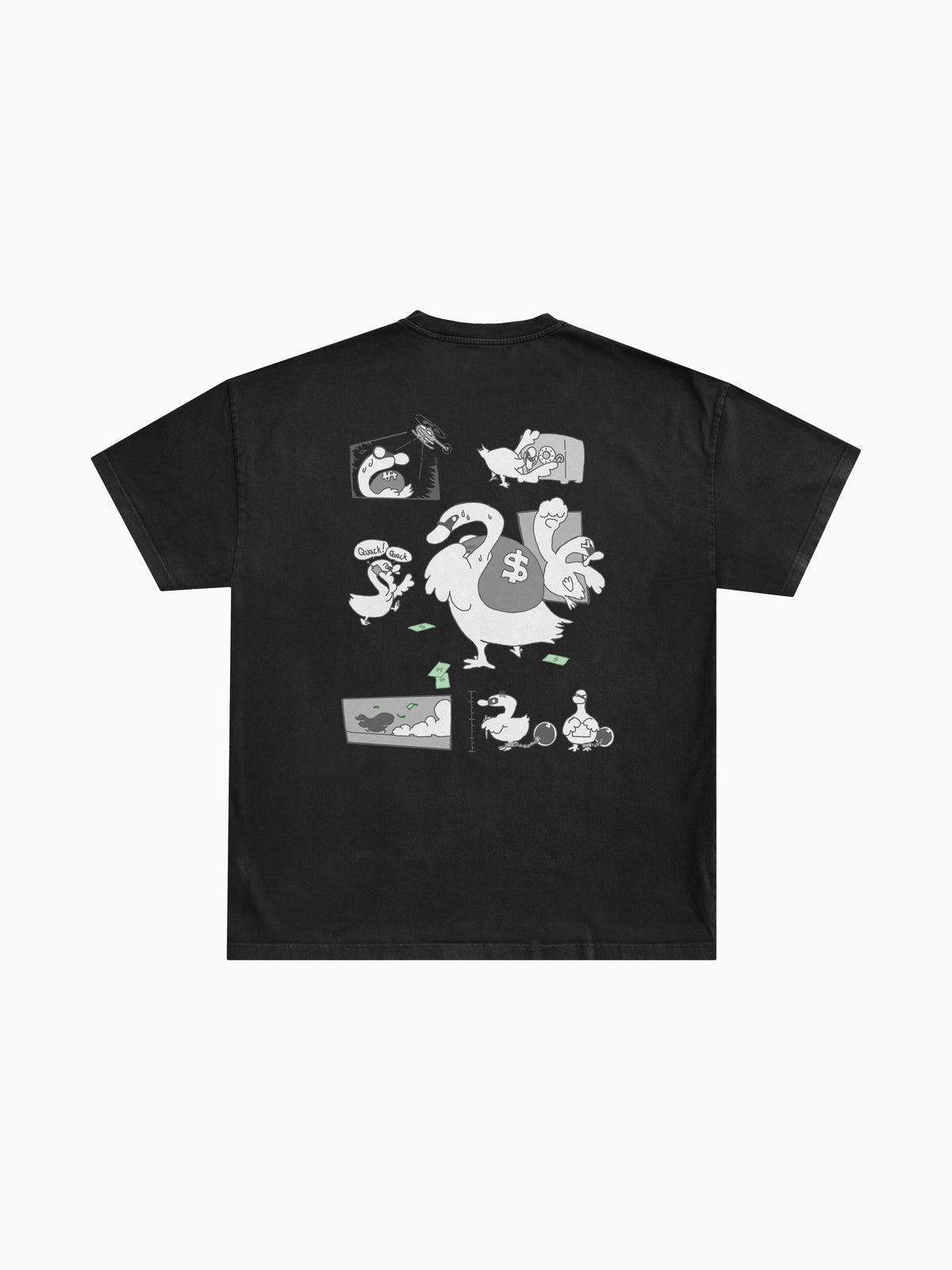 Evening Swan Tee - Black (back mockup)