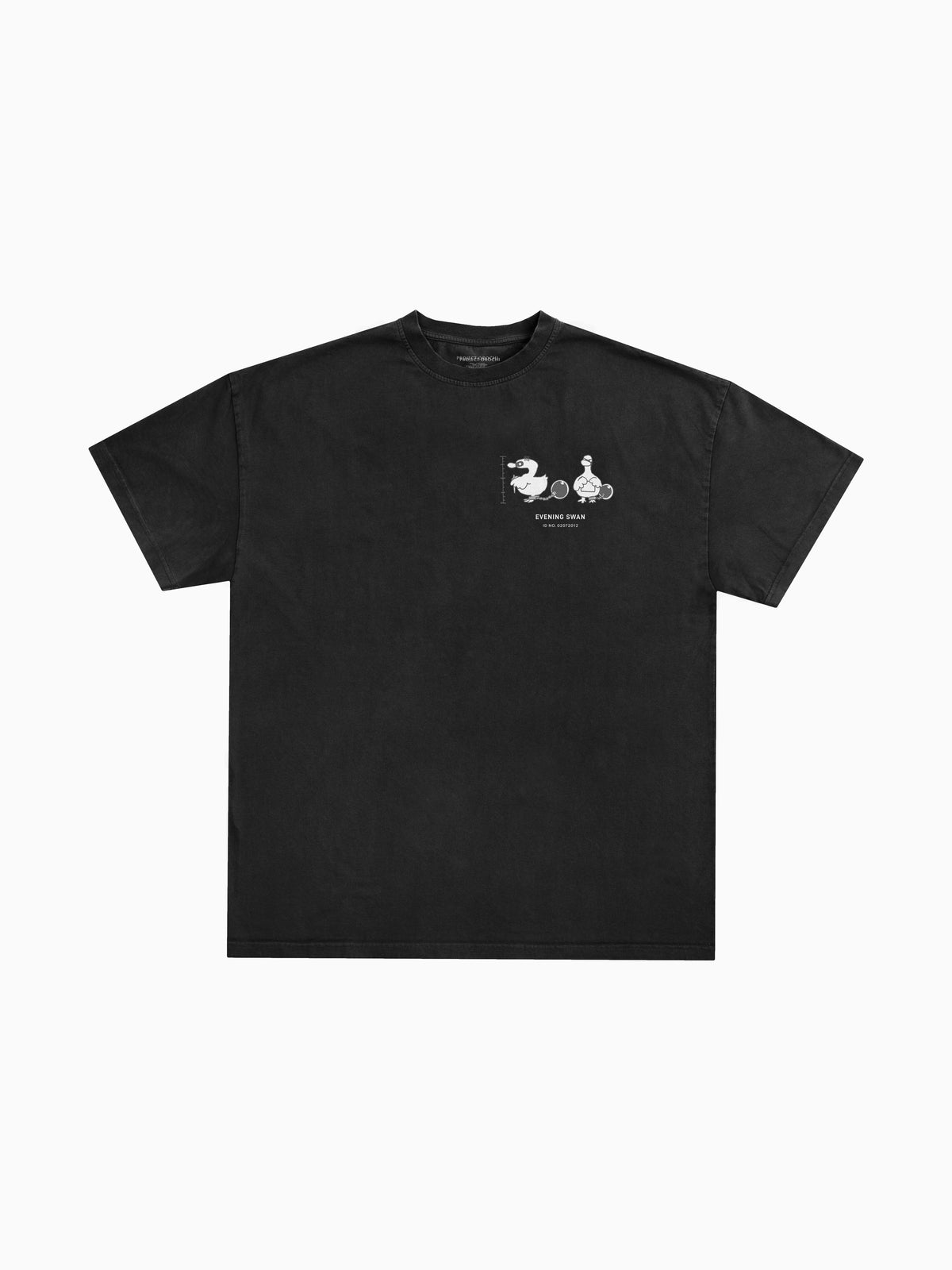Evening Swan Tee - Black (front mockup)