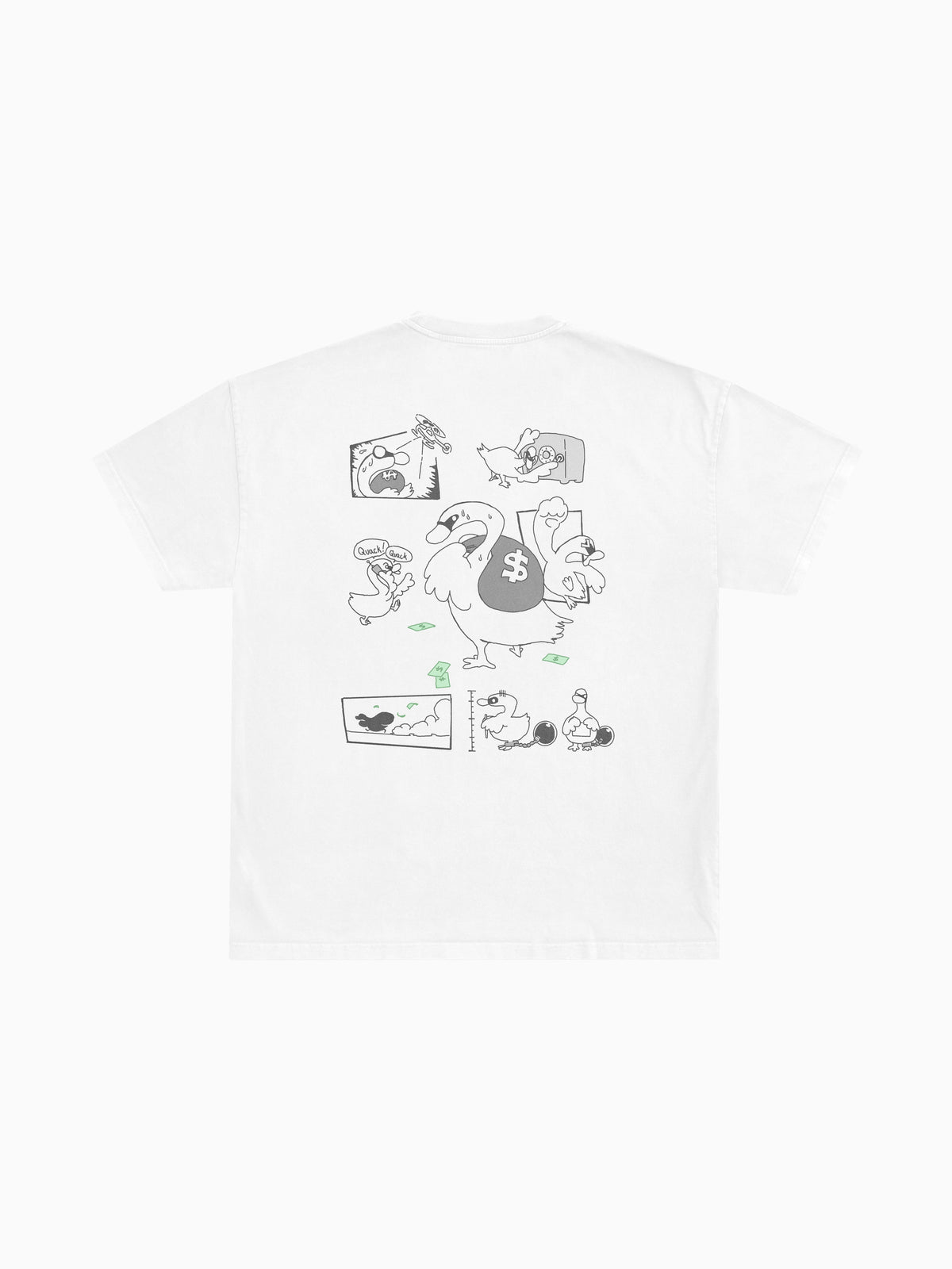 Evening Swan Tee - White (back mockup)