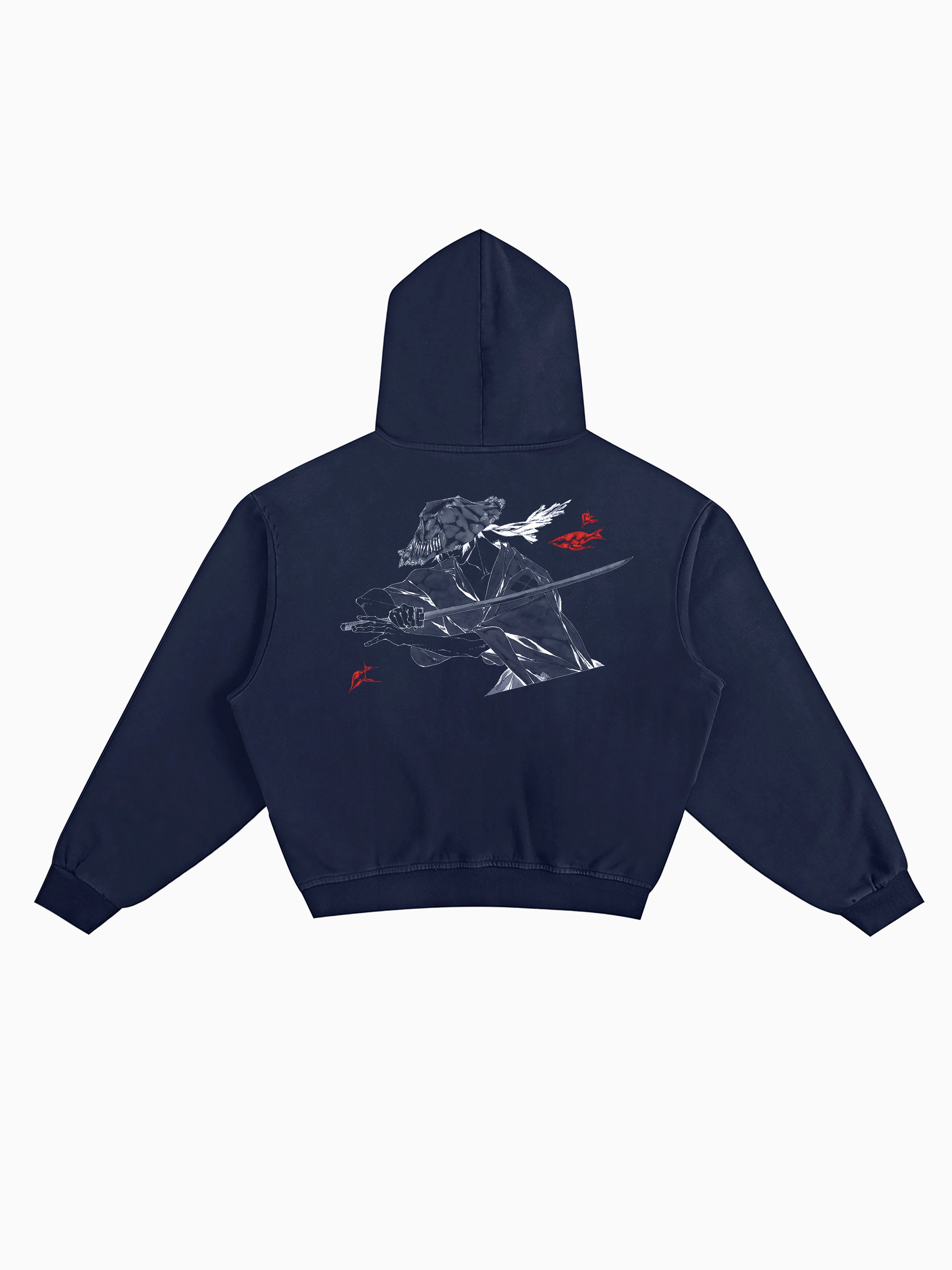 Flow of Water Box Hoodie - Navy
