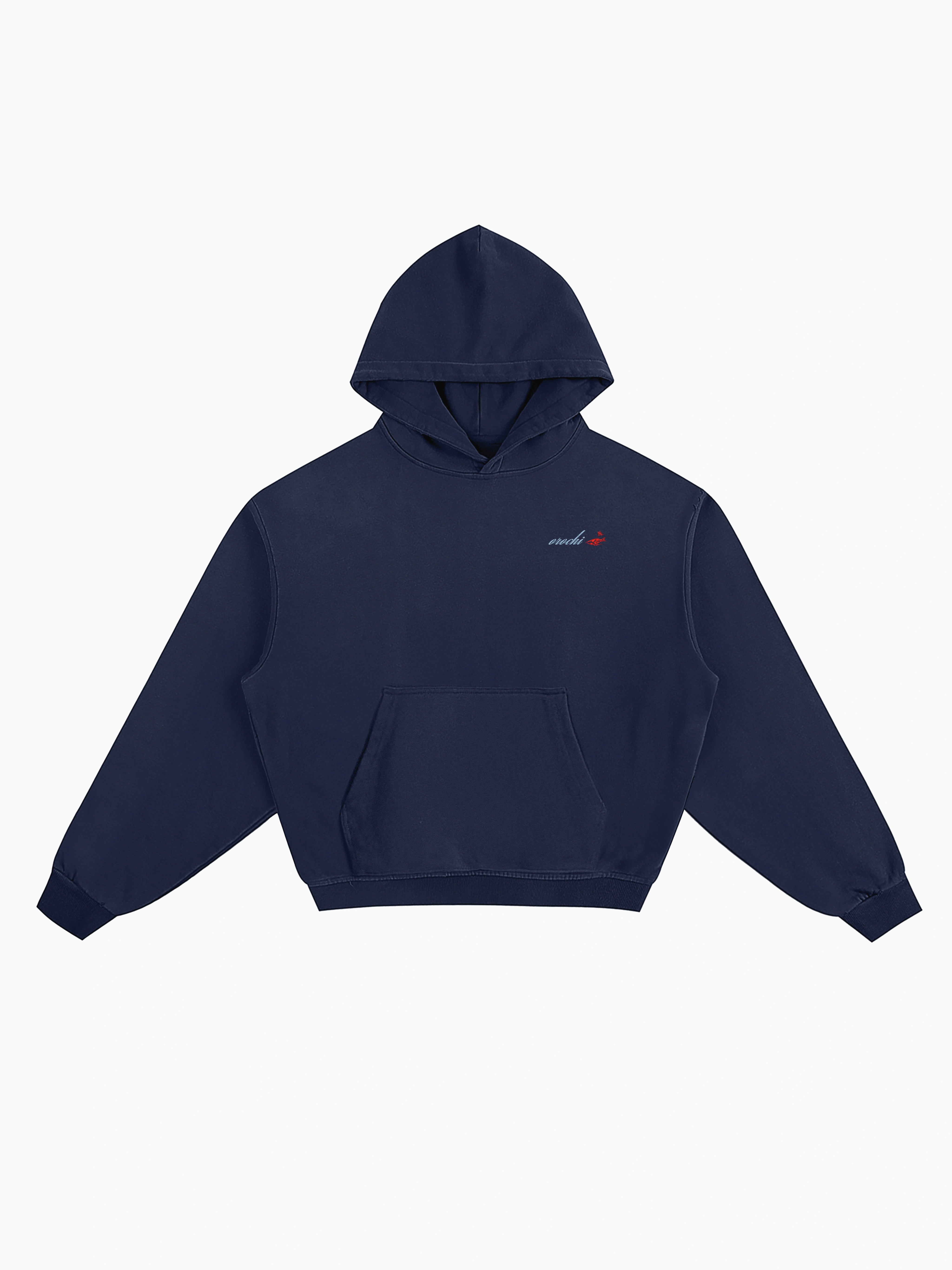 Flow of Water Box Hoodie - Navy
