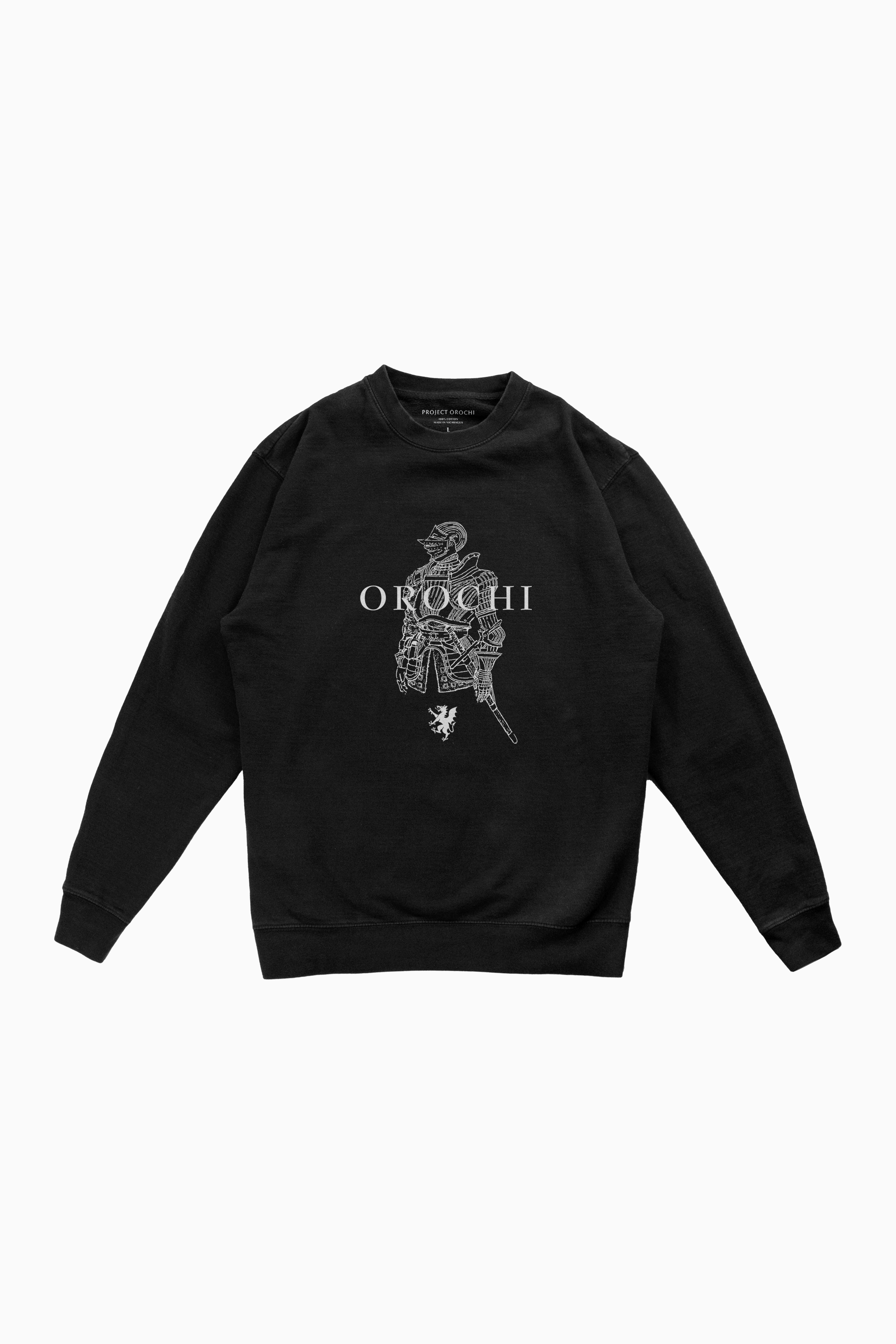 Fluted Knight Crewneck - Black