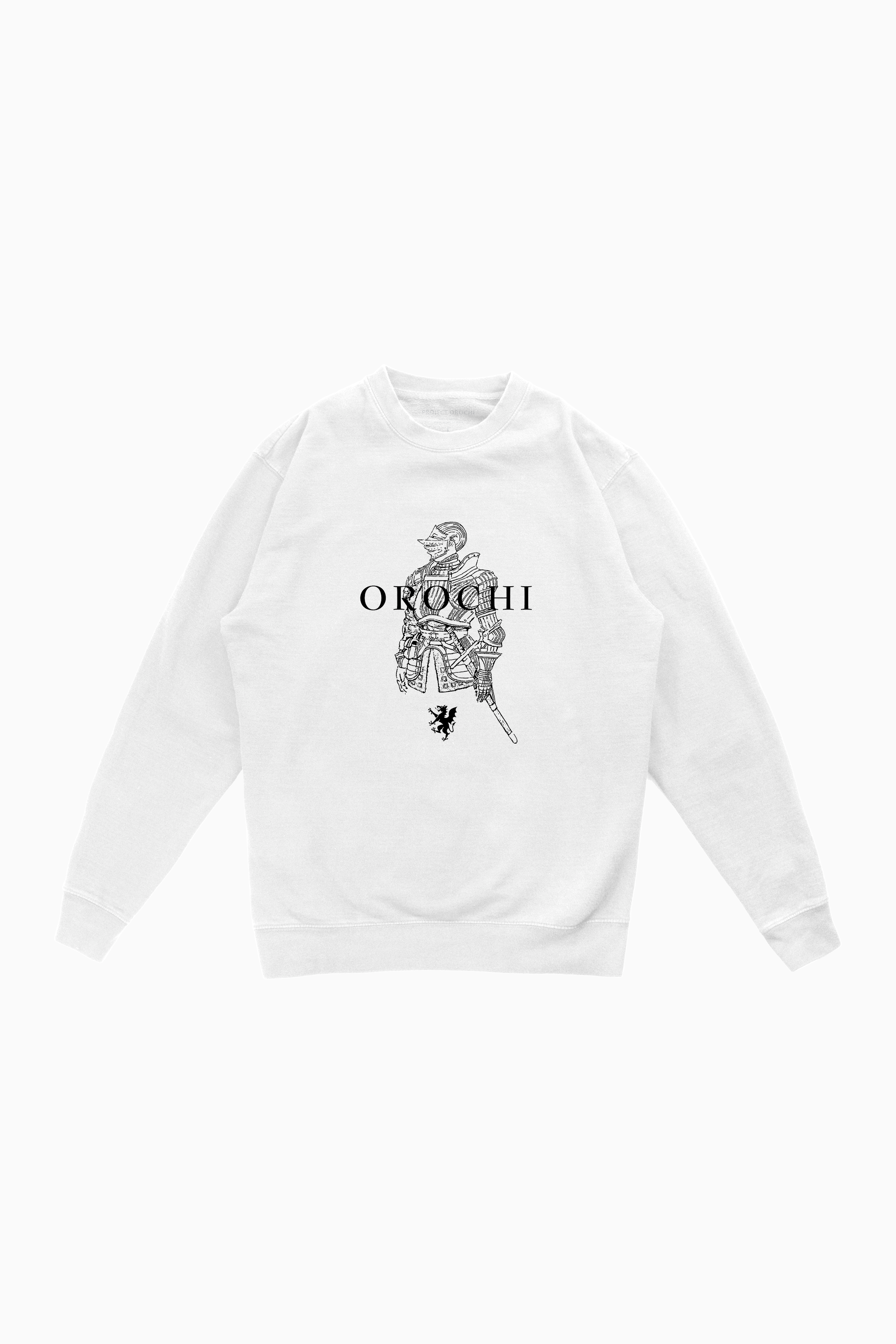 Fluted Knight Crewneck - White