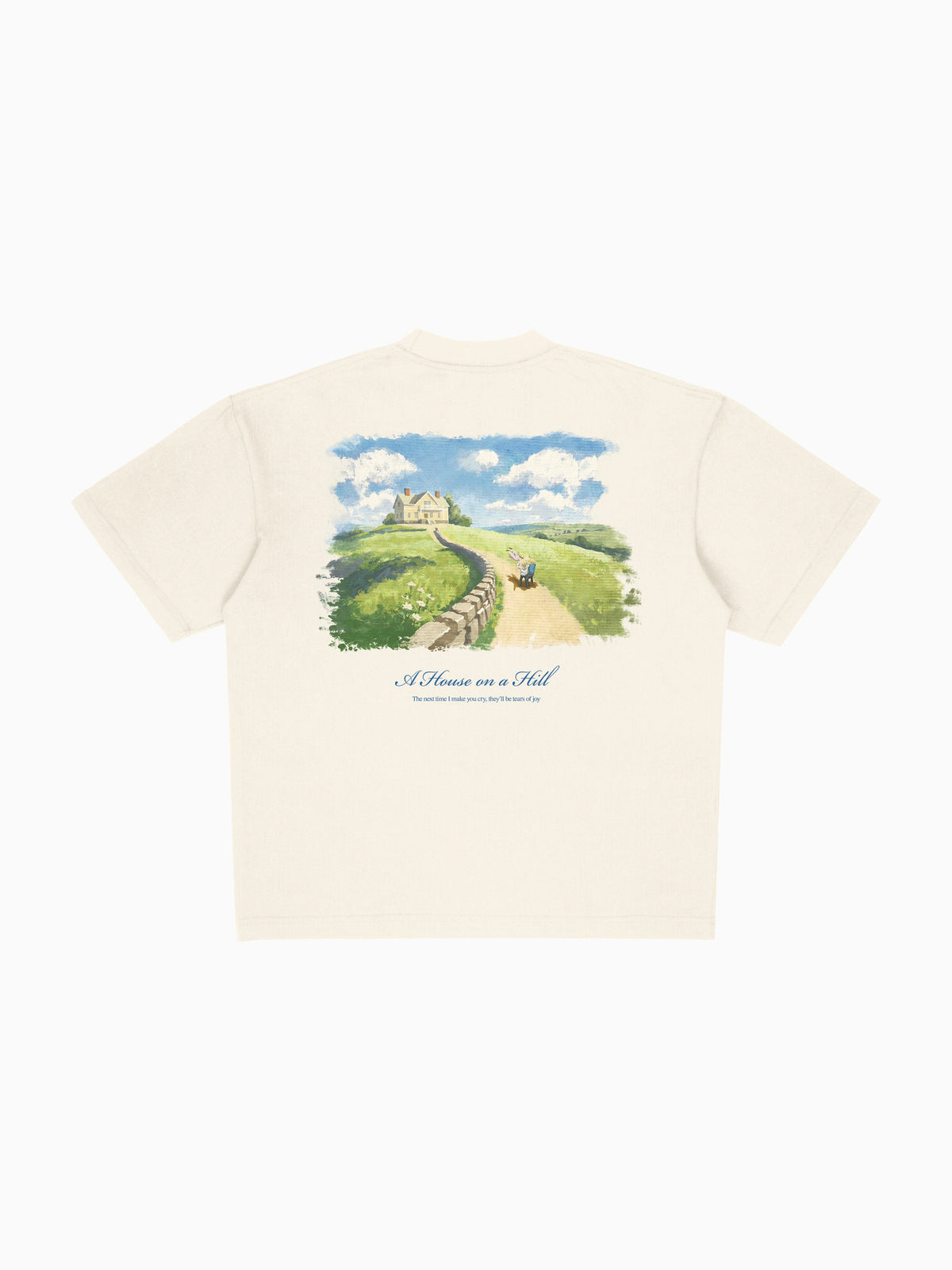 House on a Hill Tee - Natural (back mockup)