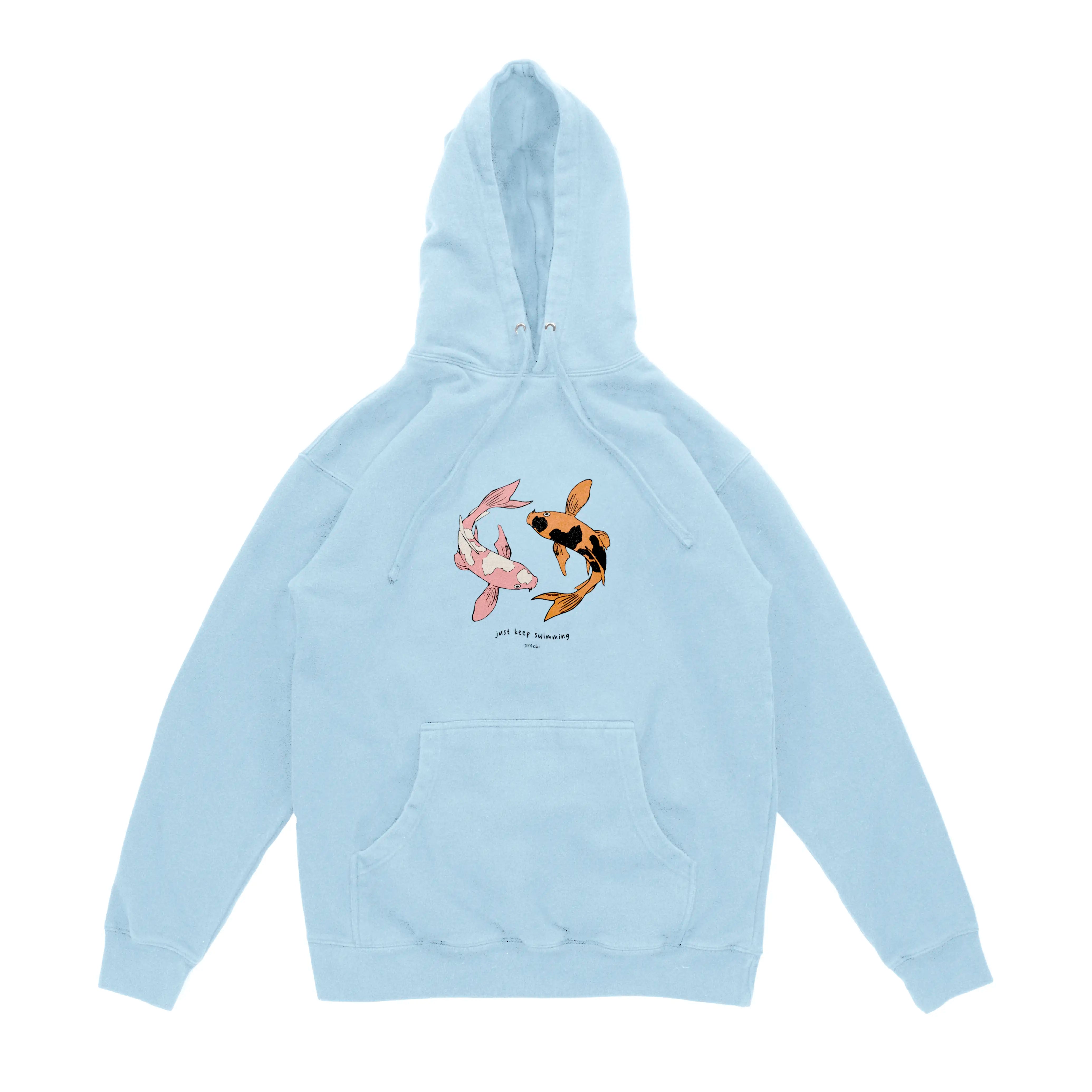 Koi Hoodie - Light Blue