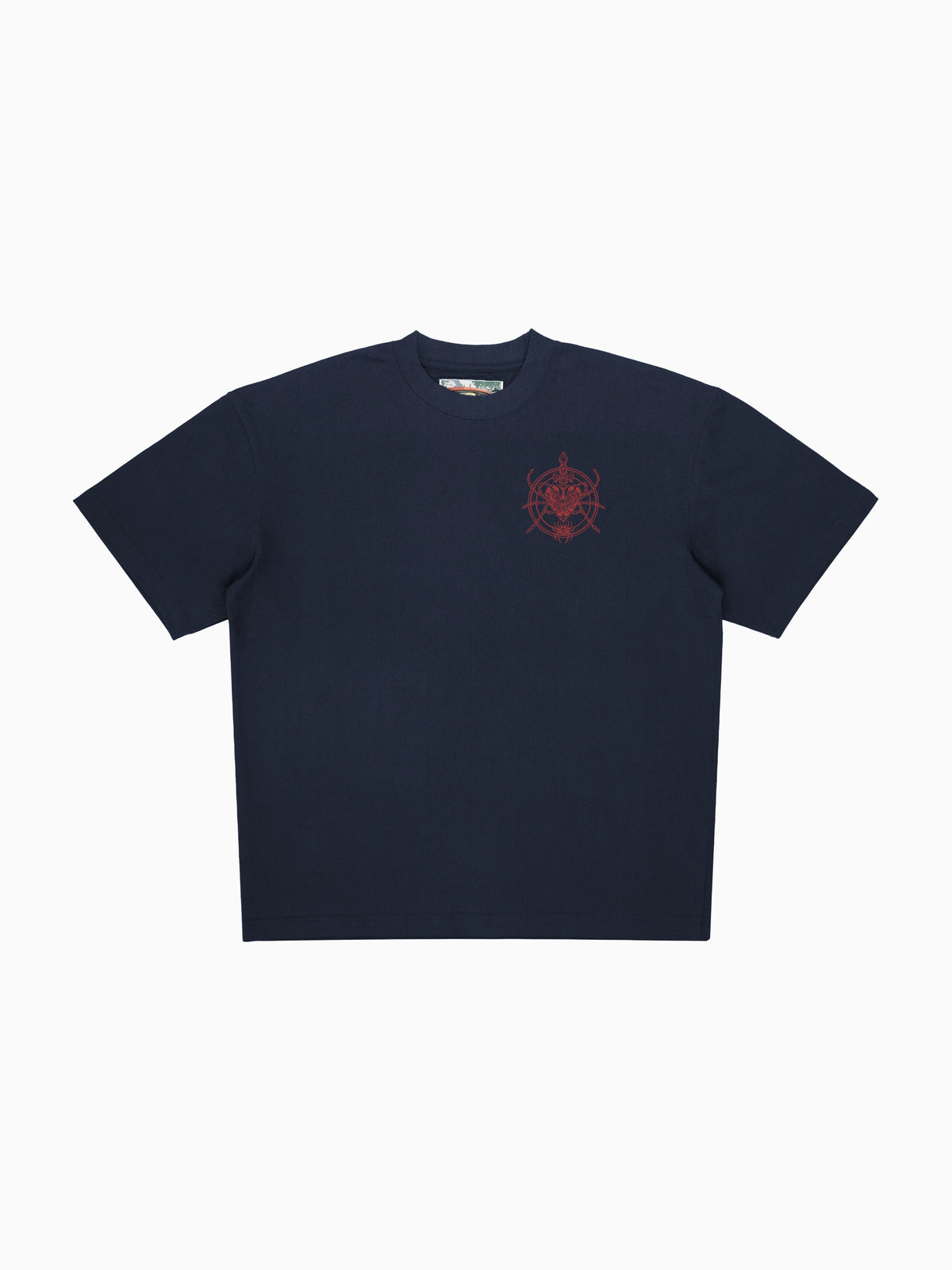 Kusari Tee - Navy (front mockup)
