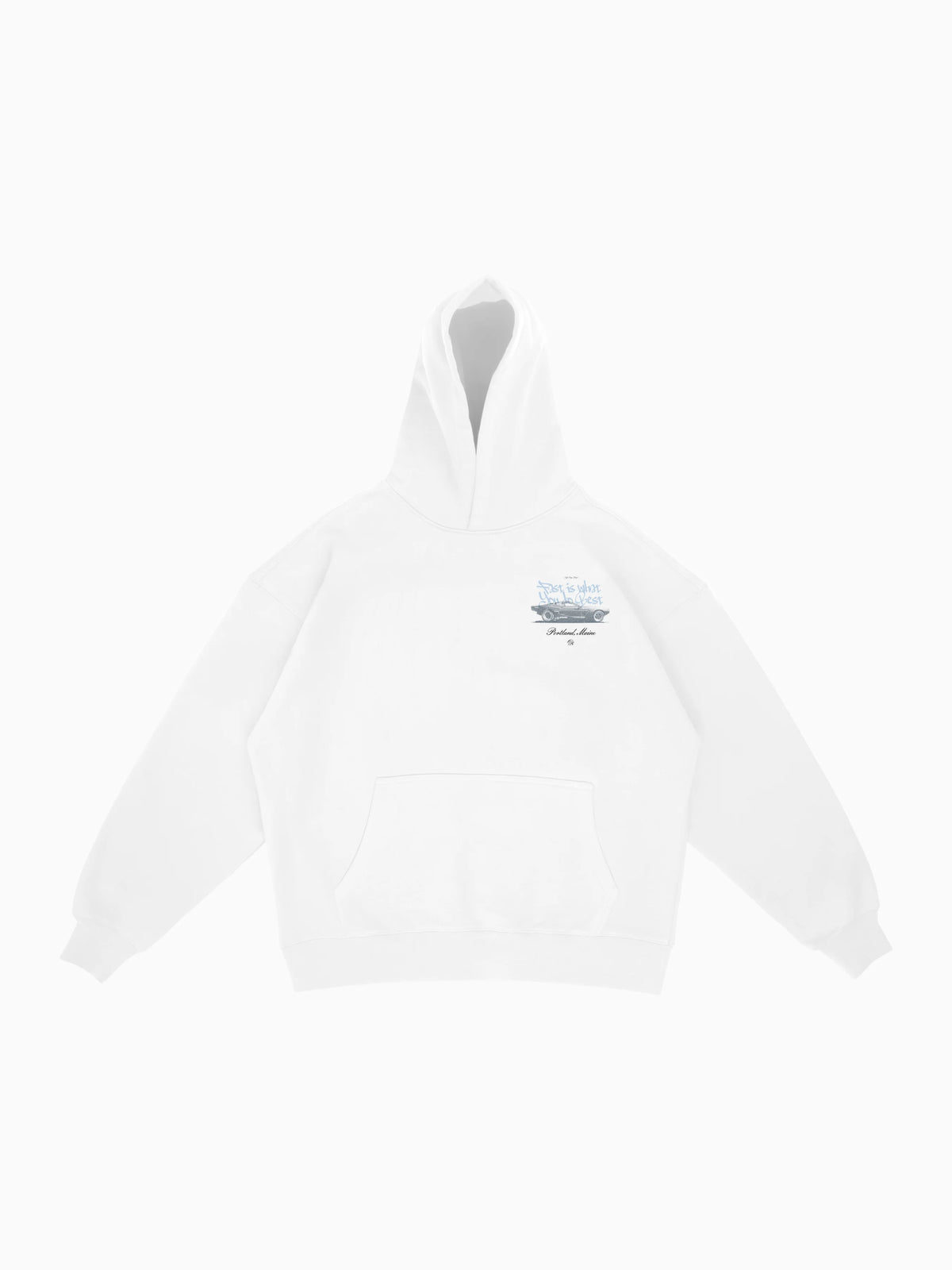 Maine Hoodie - White (front mockup)