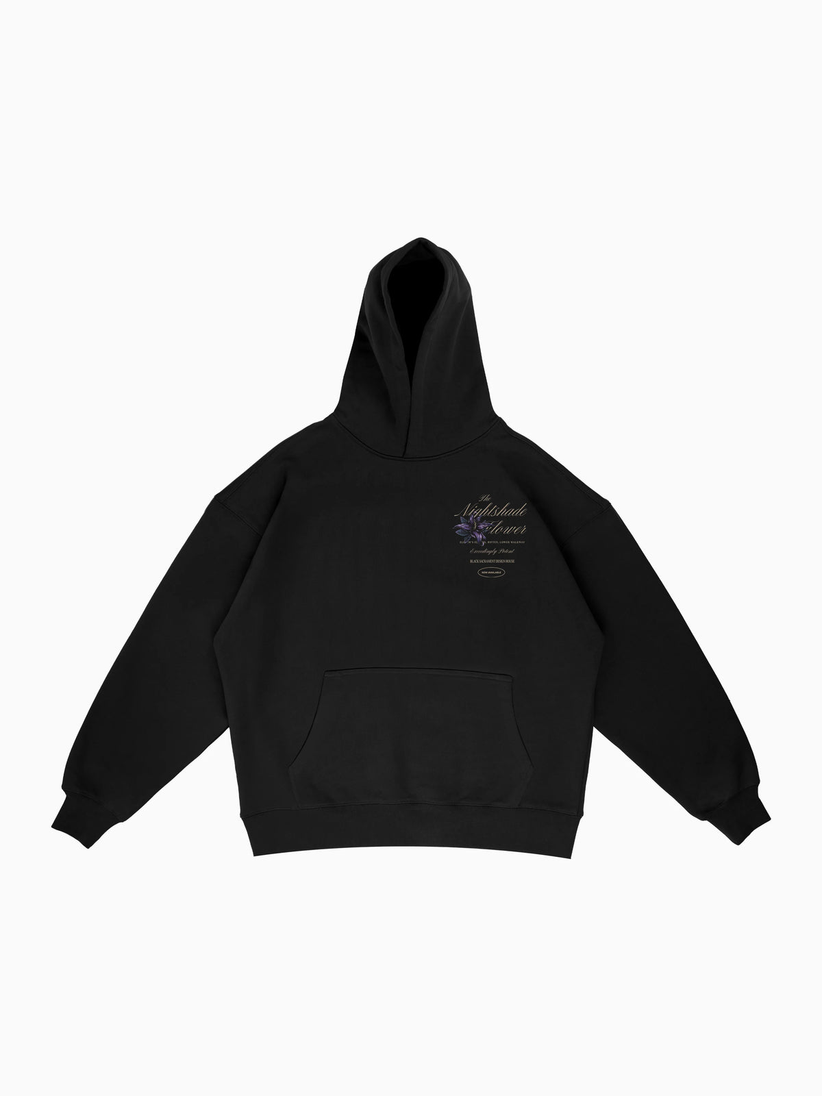 Nightshade Hoodie - Black (front mockup)