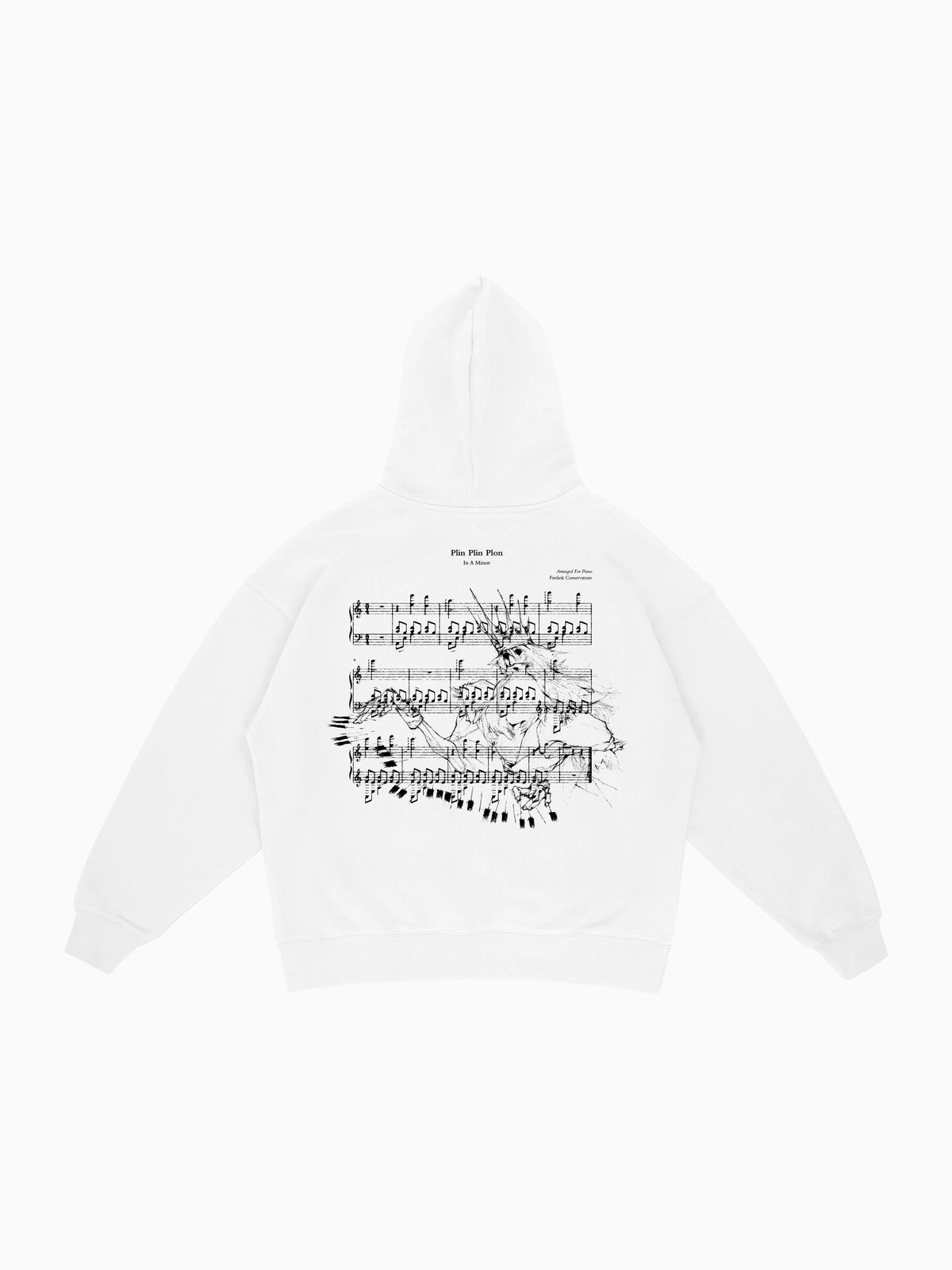 Plin Plon Hoodie - White (back mockup)