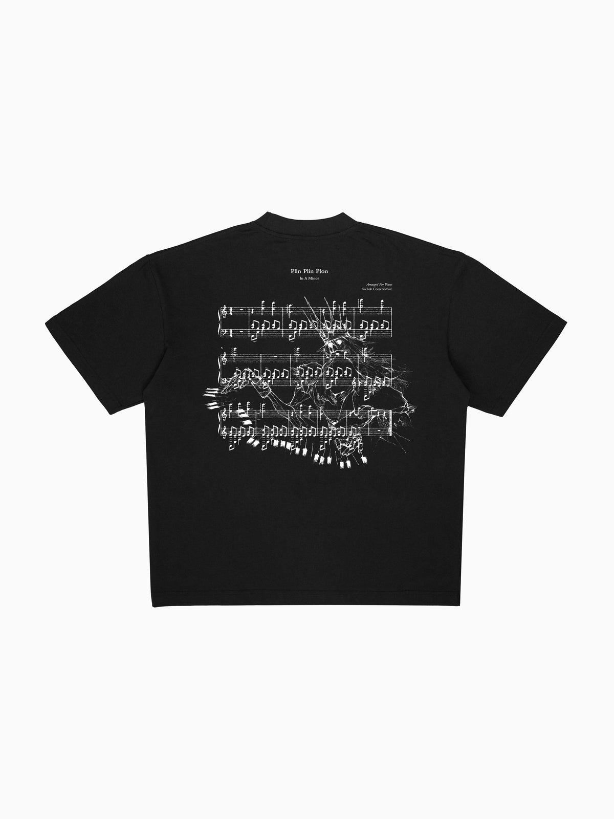 Plin Plon Tee - Black (back mockup)