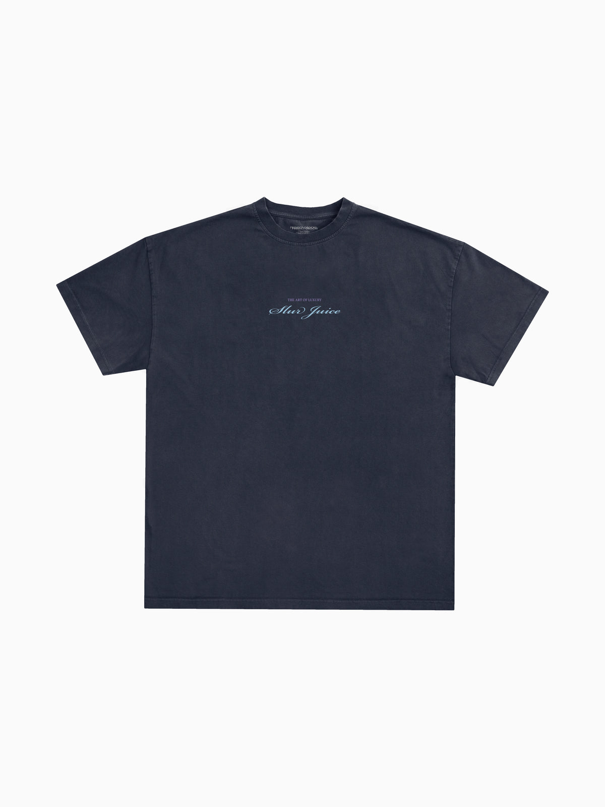 Slur Juice Tee - Navy (front mockup)