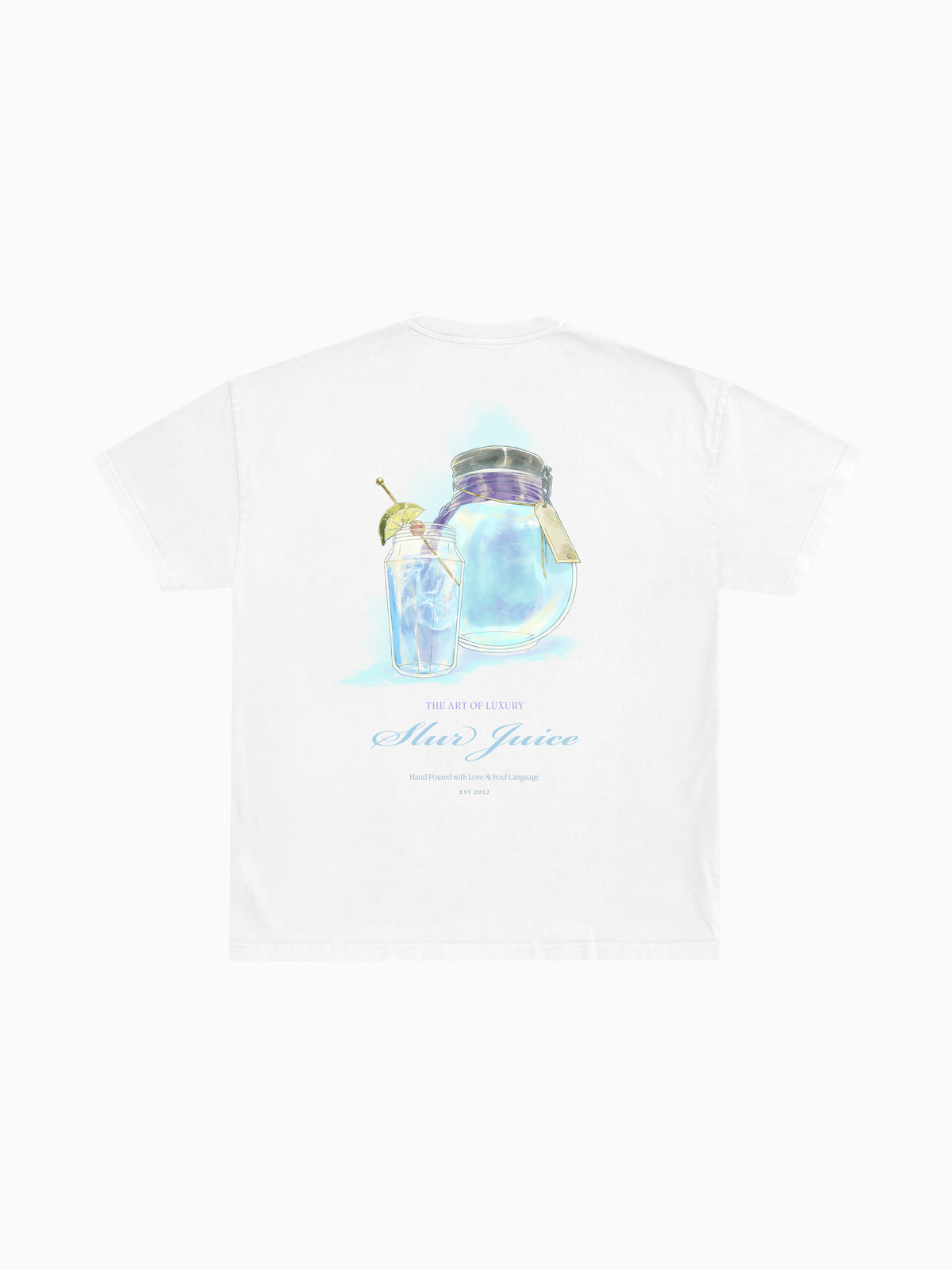 Slur Juice Tee - White (back mockup)