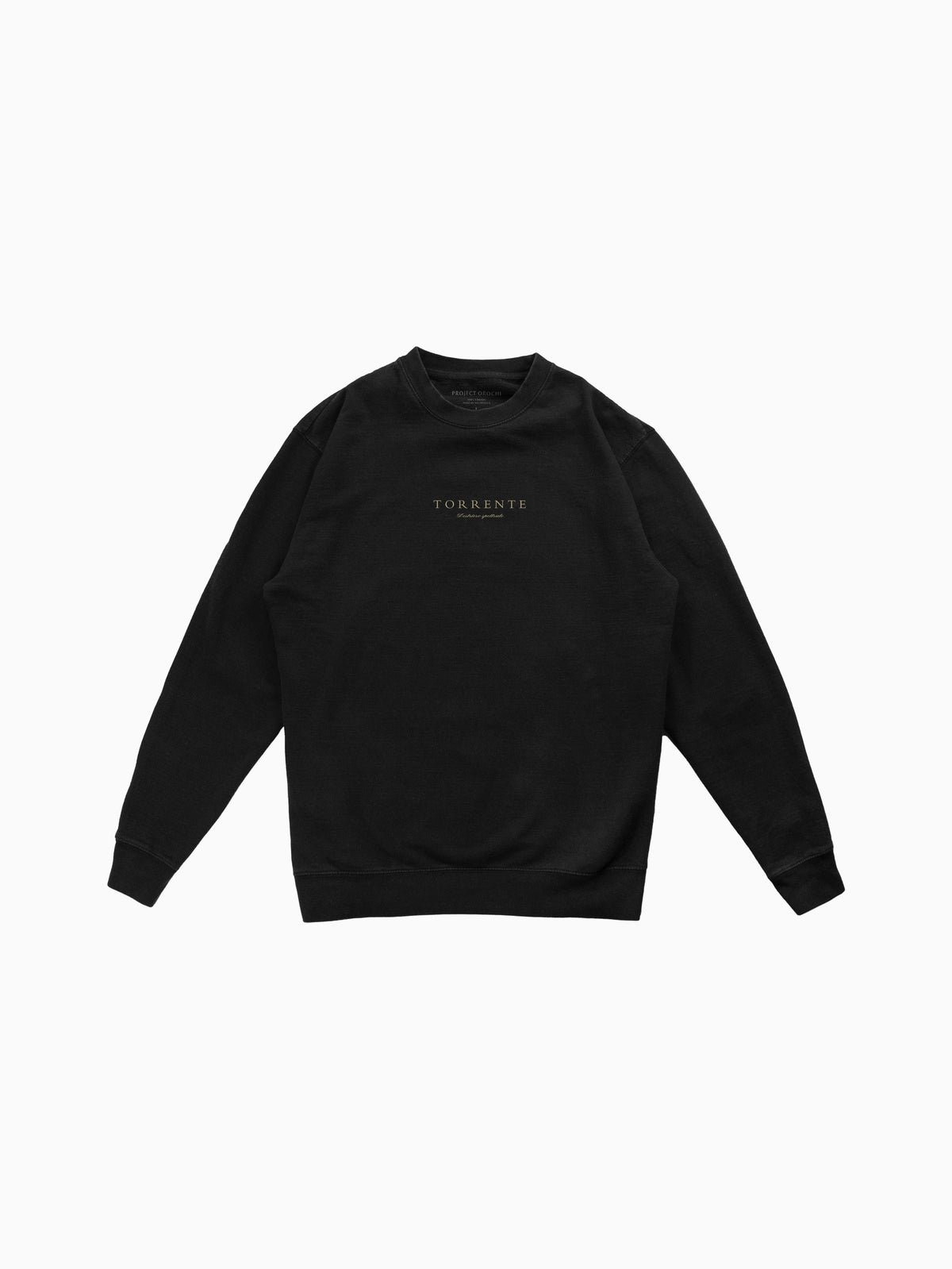 Torrente Crewneck - Black (front mockup)
