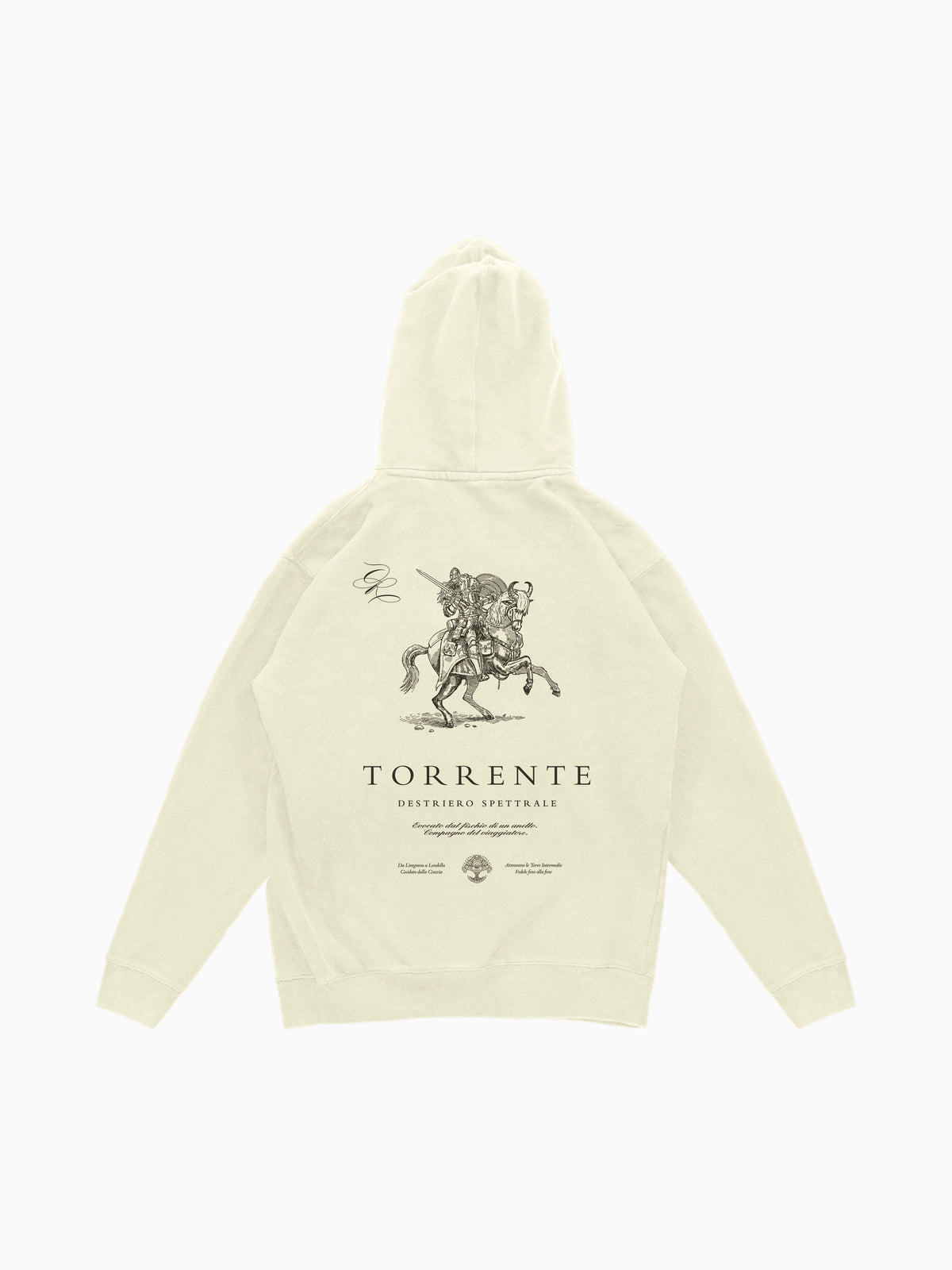 Torrente Hoodie - Bone (back mockup)