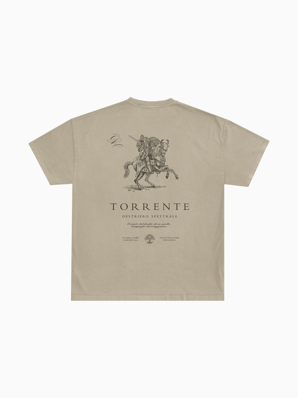 Torrente Tee - Sand (back mockup)
