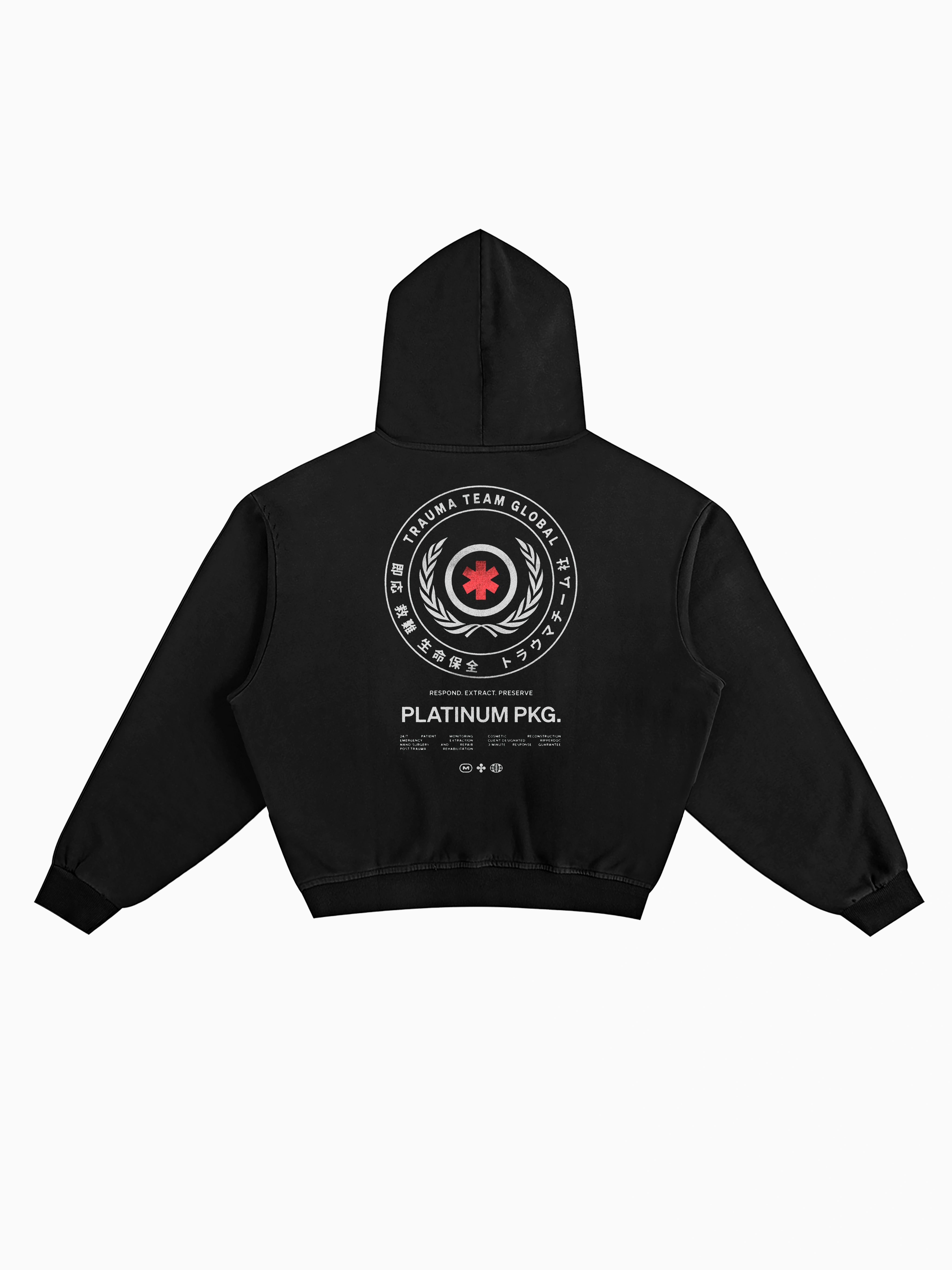 Trauma Team Box Hoodie - Black