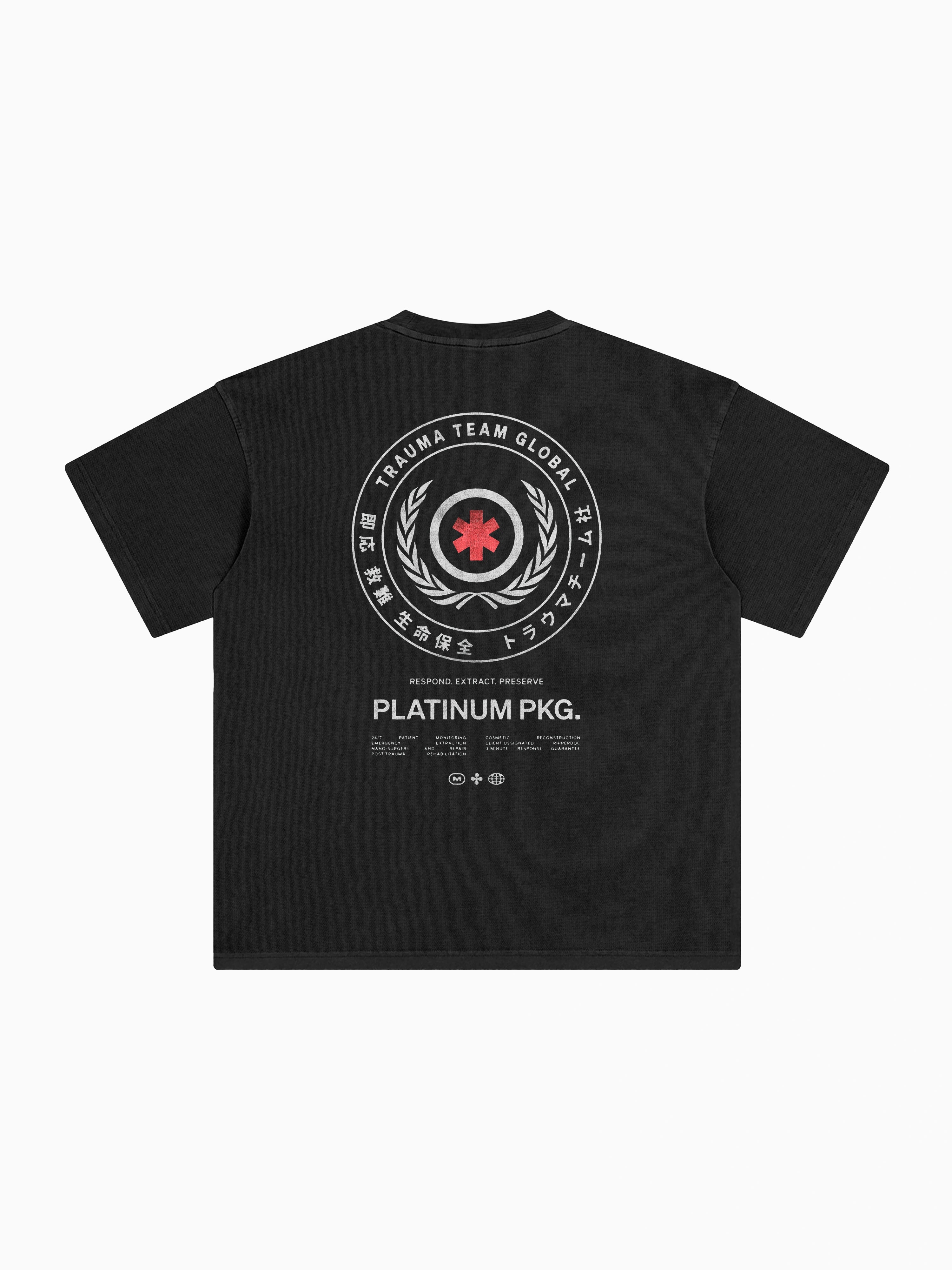Trauma Team Box Tee - Black