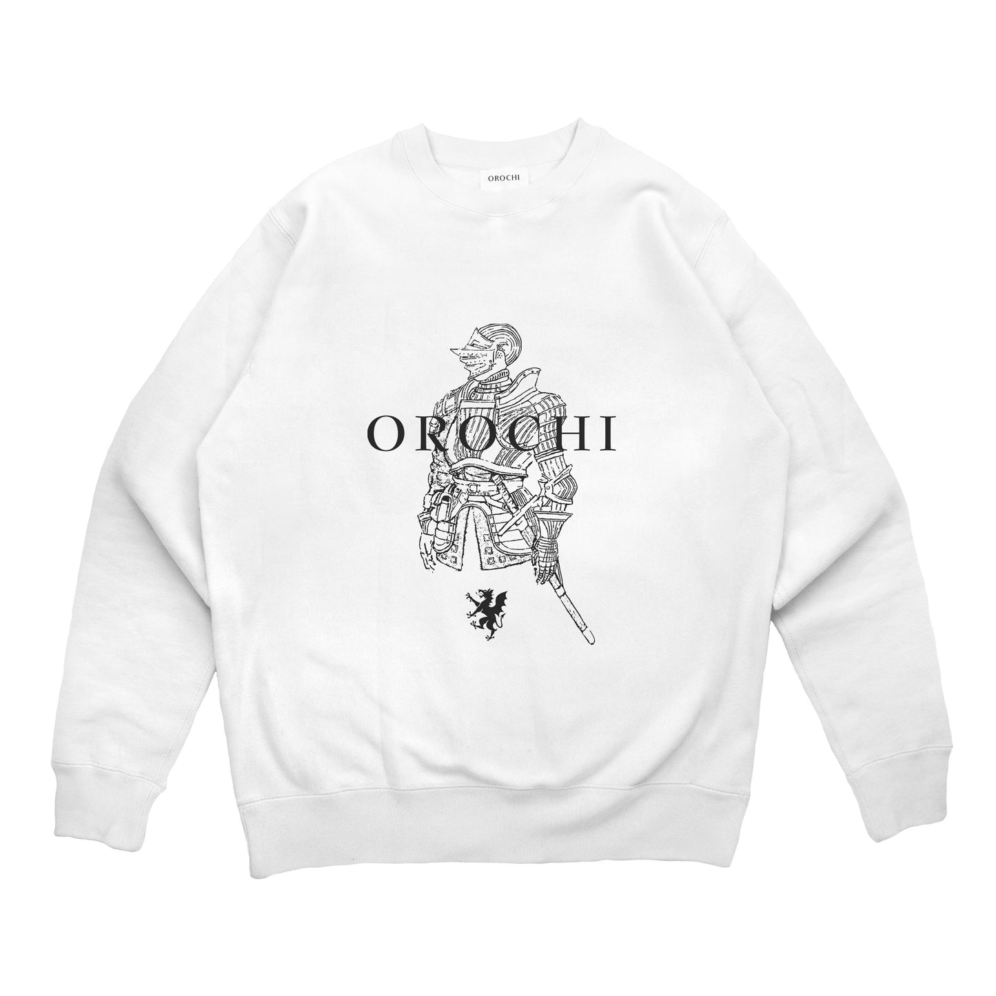 Fluted Knight Crewneck - White