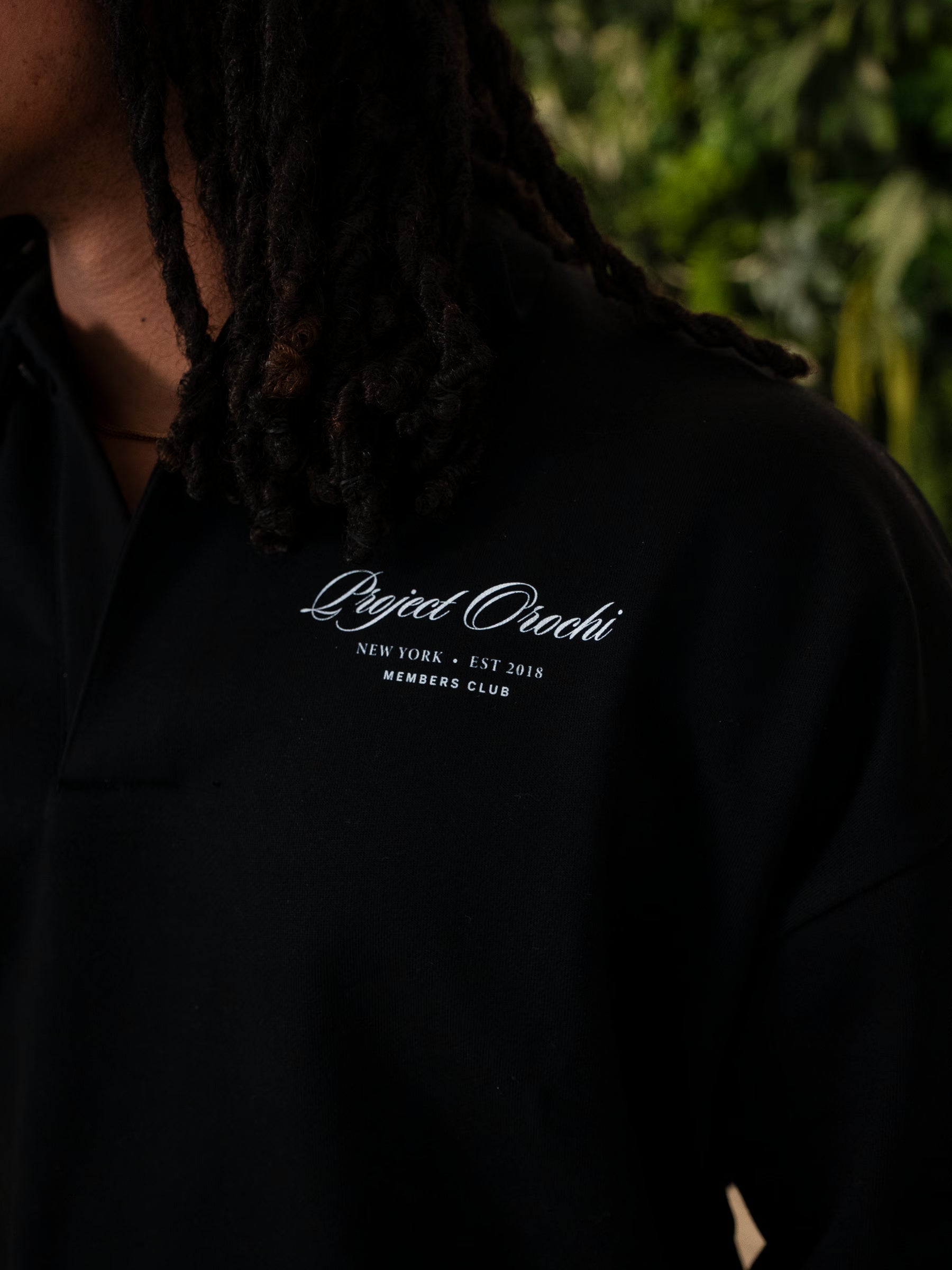 Members Club Polo Sweatershirt - Black