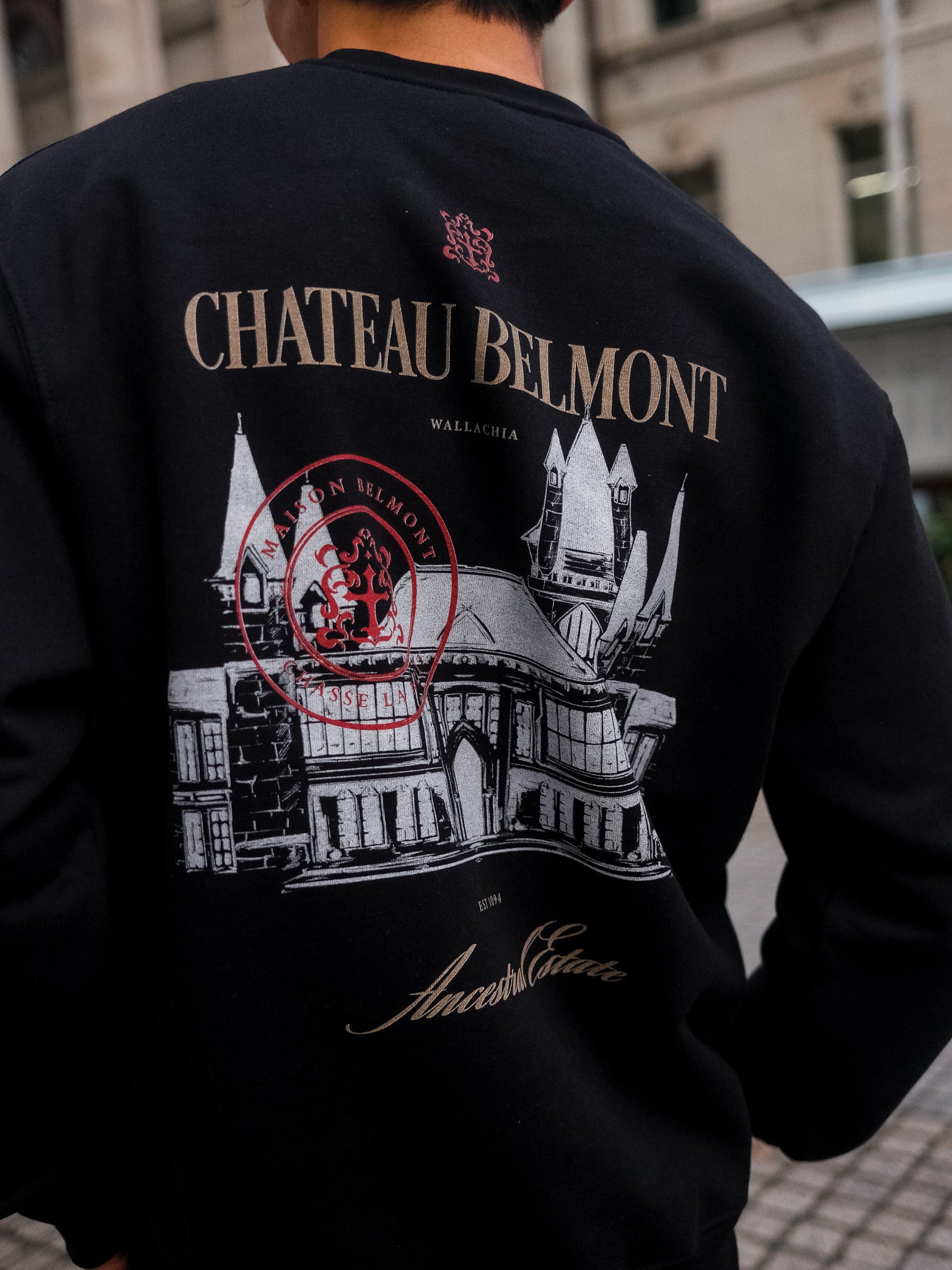 Belmont Hold Box Crewneck - Black