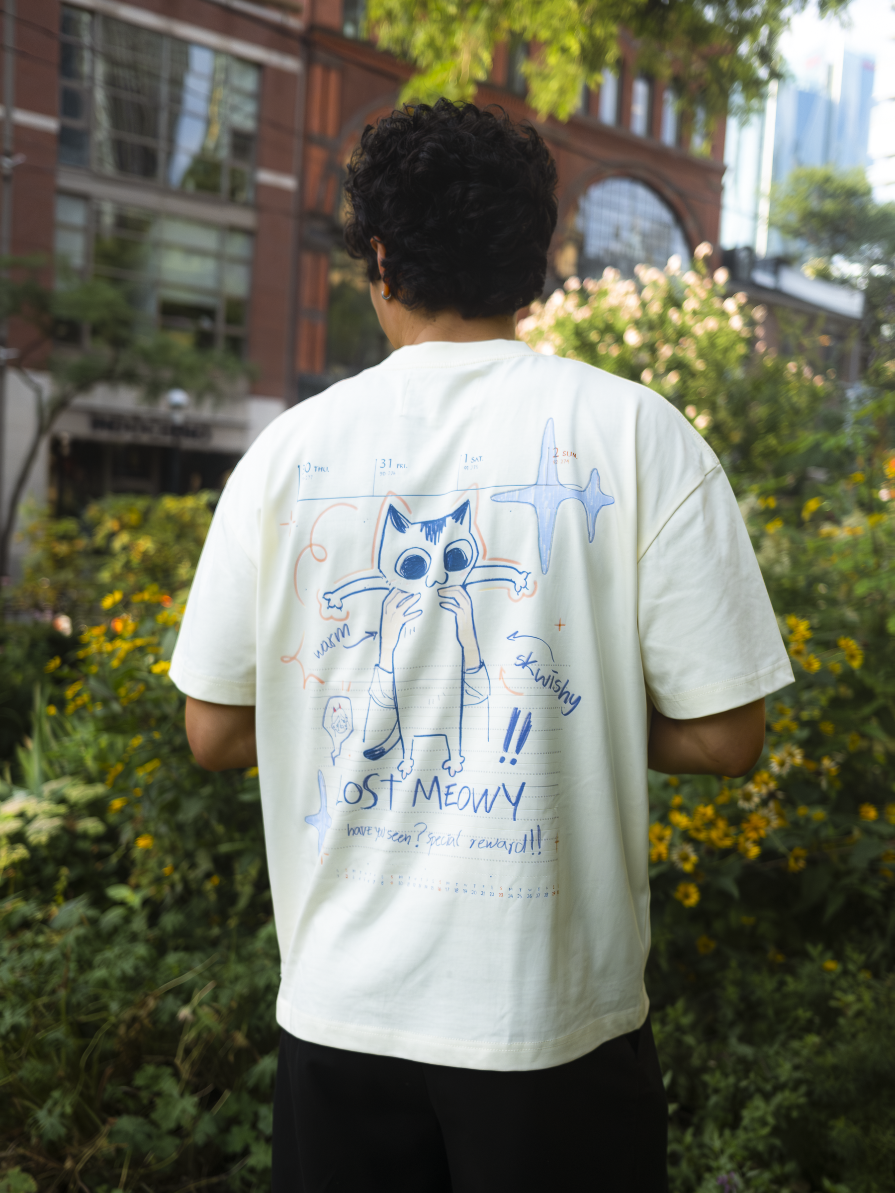 Lost Cat Tee -  Natural