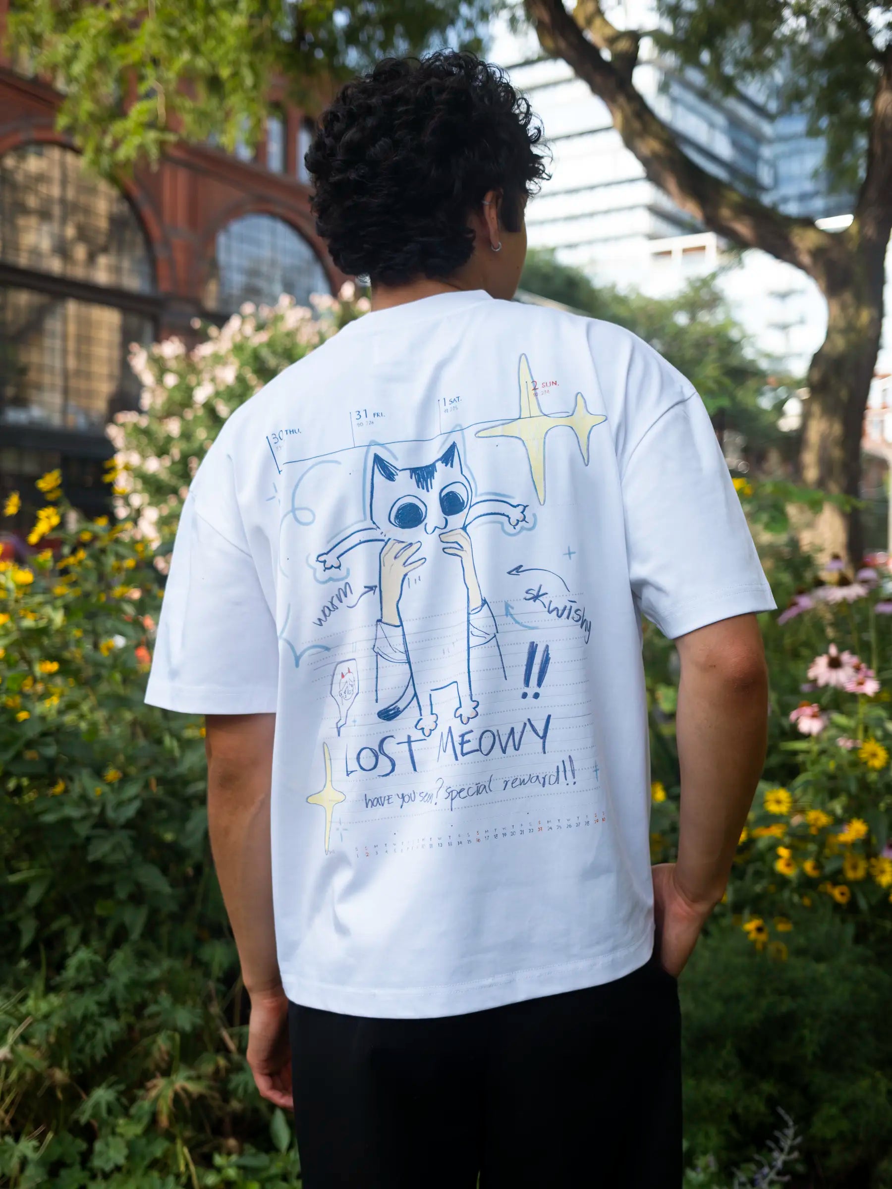 Lost Cat Tee -  White