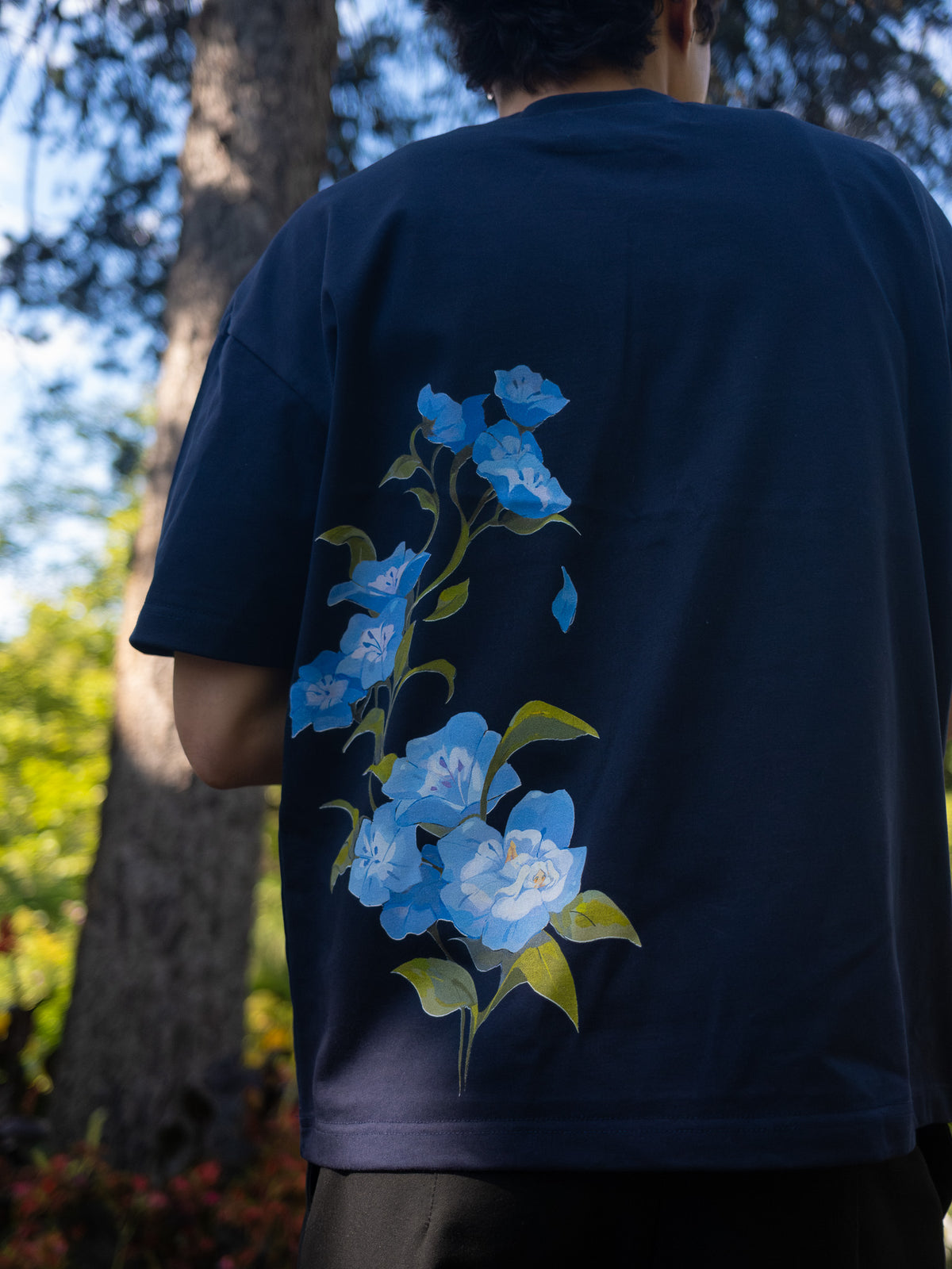 Flowerbed Tee - Navy