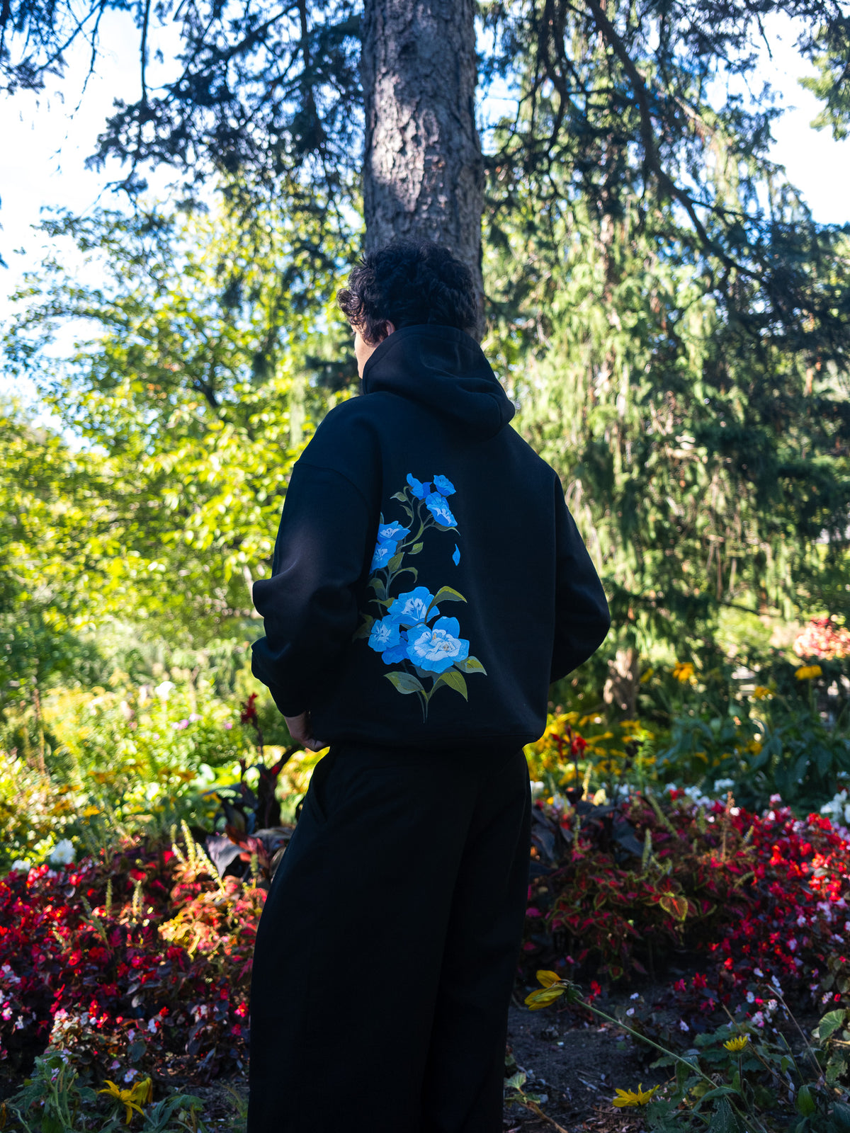 Flowerbed Hoodie - Black