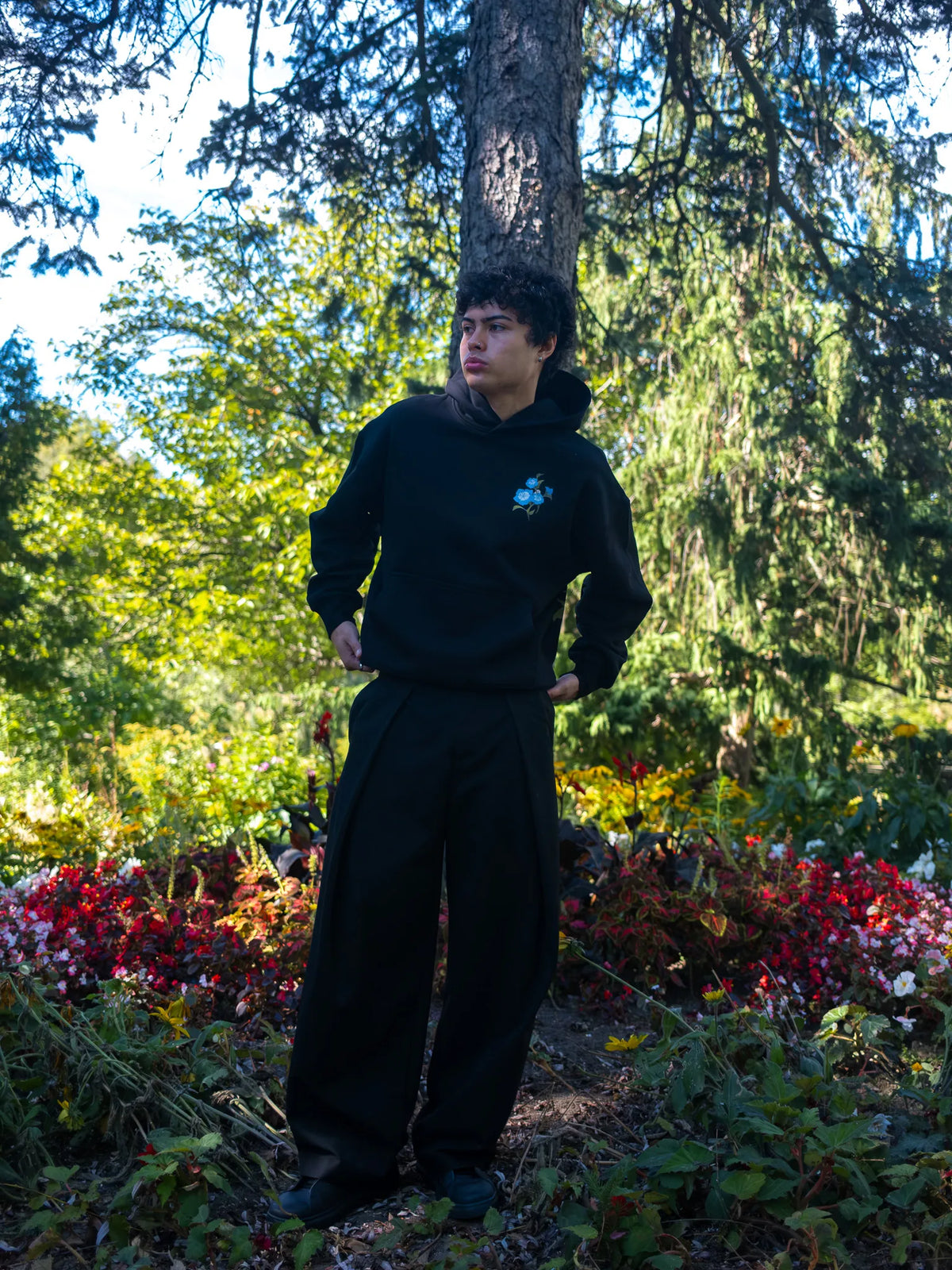 Flowerbed Hoodie - Black