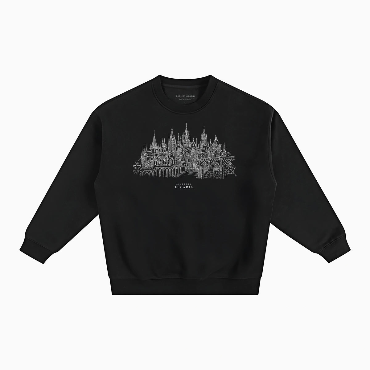 Academia Box Crewneck - Black