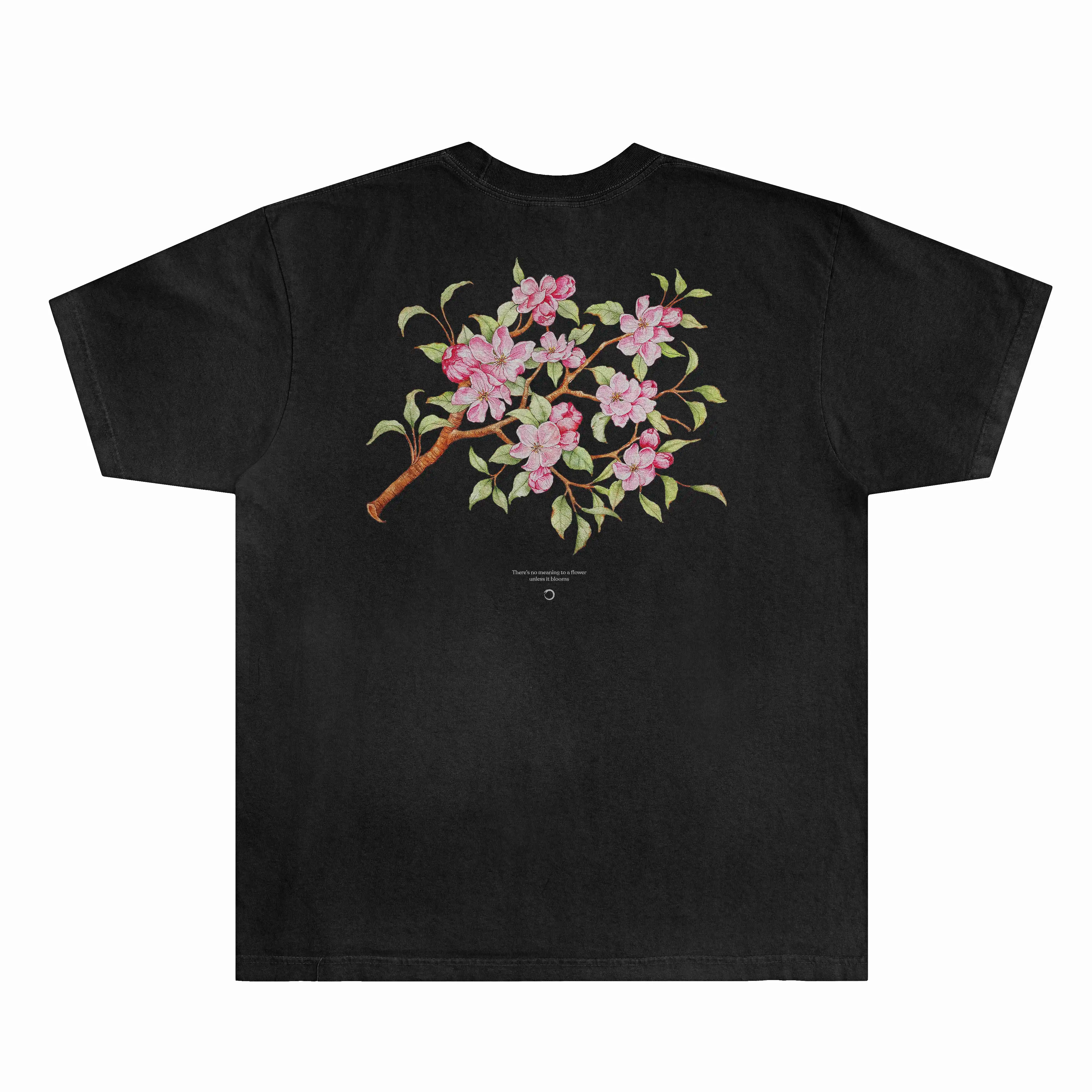 Apple Blossom Tee Black Small