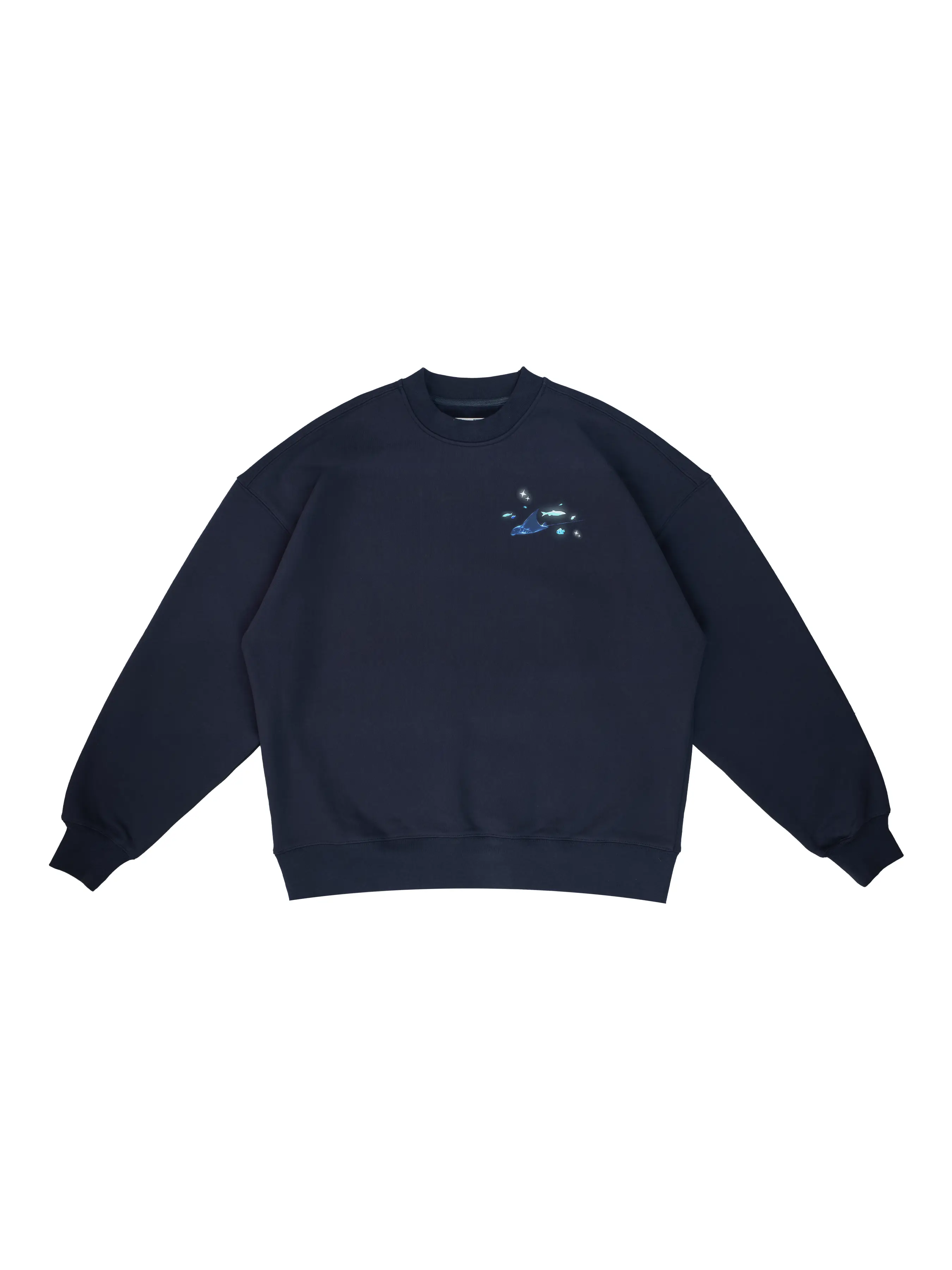 Aquarium Box Crewneck - Navy
