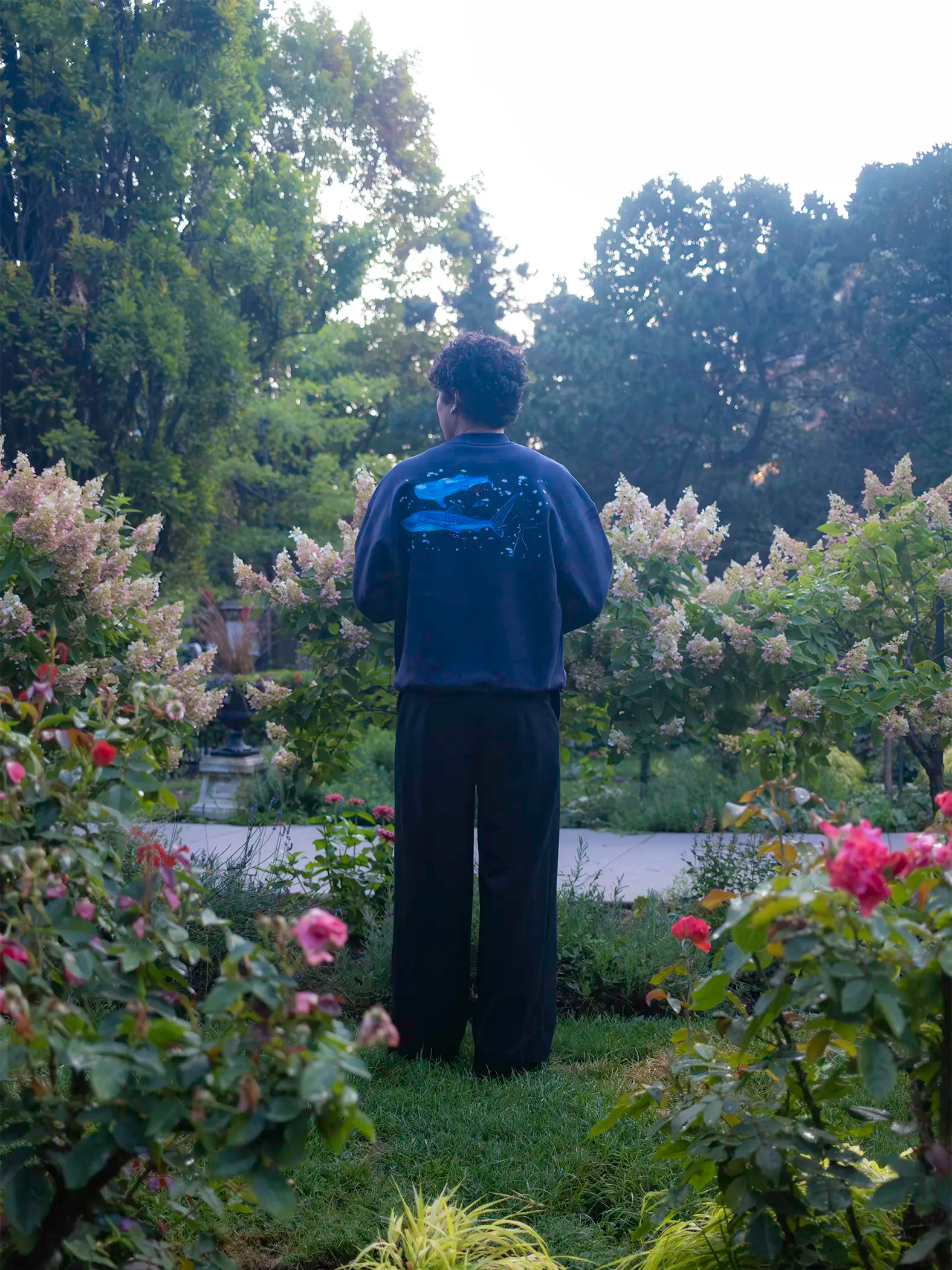 Aquarium Box Crewneck - Navy