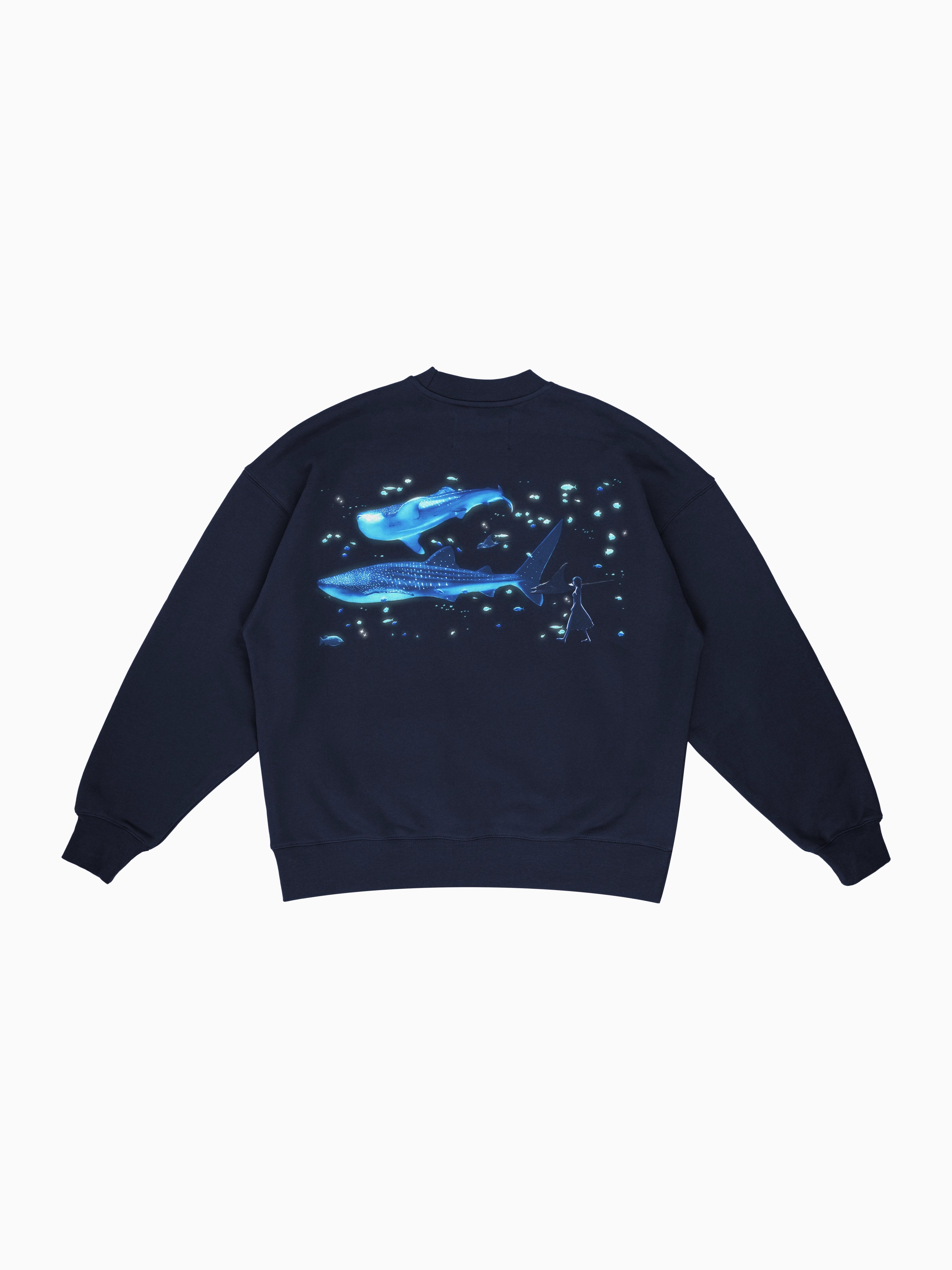 Aquarium Box Crewneck - Navy