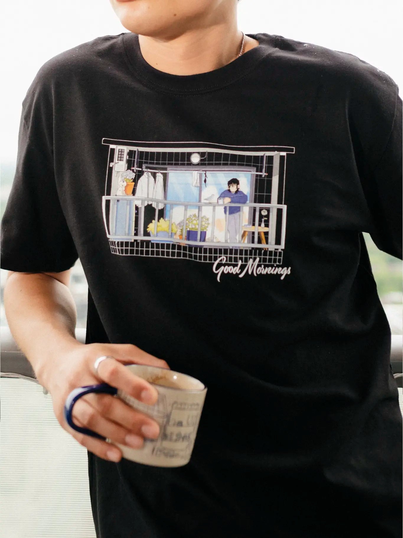 Balcony Box Tee -  Black