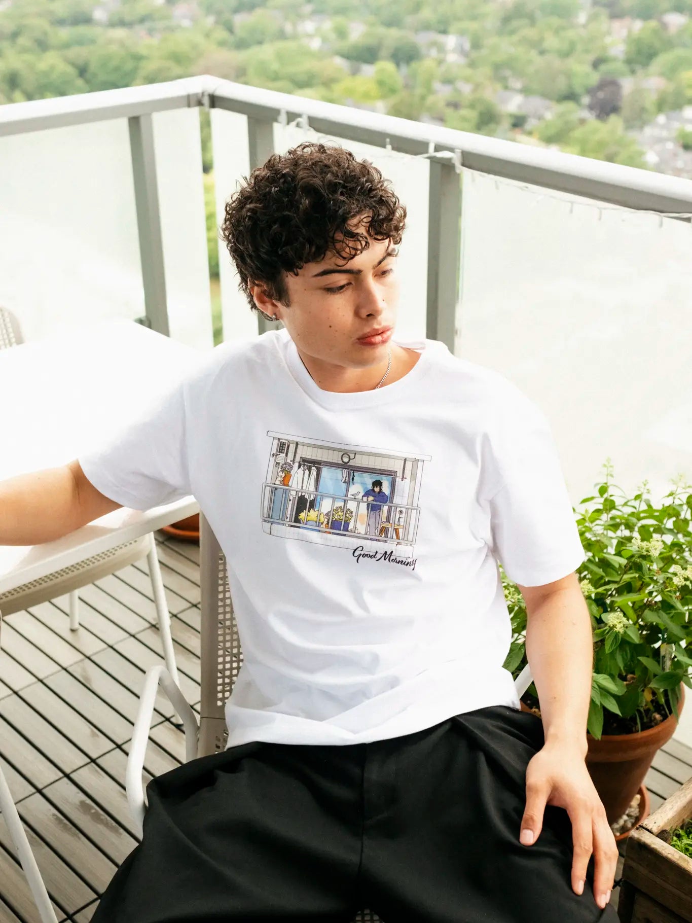 Balcony Box Tee - White
