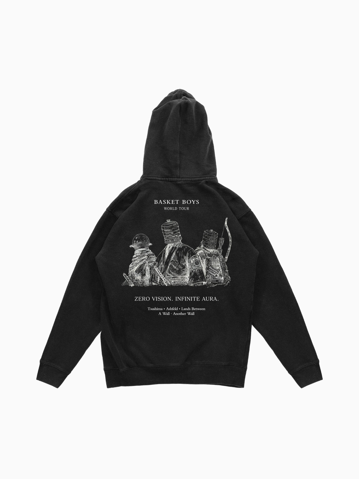 Basket Boys Hoodie - Black (back mockup)