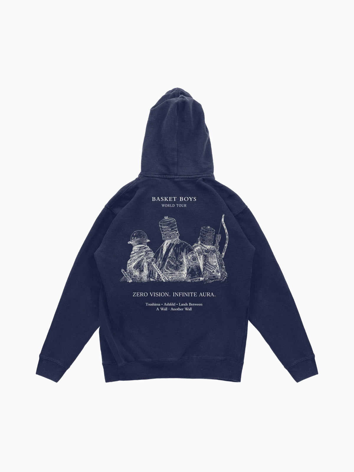 Basket Boys Hoodie - Navy (back mockup)